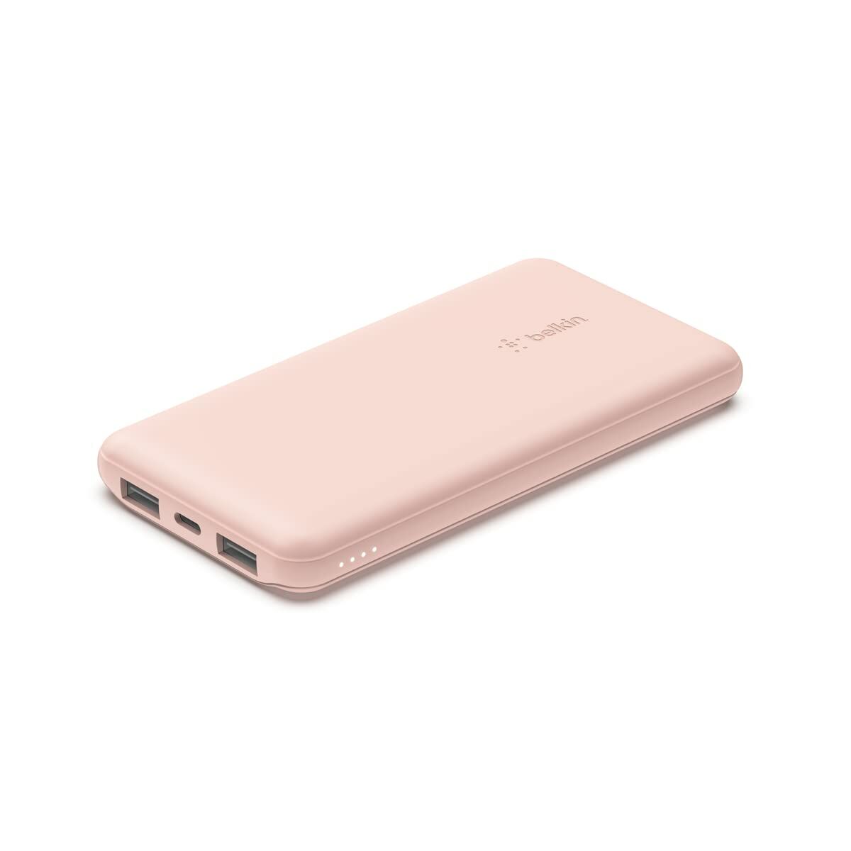 BELKIN Batterie externe 3 ports 10K avec câble USB-A vers USB-C rose