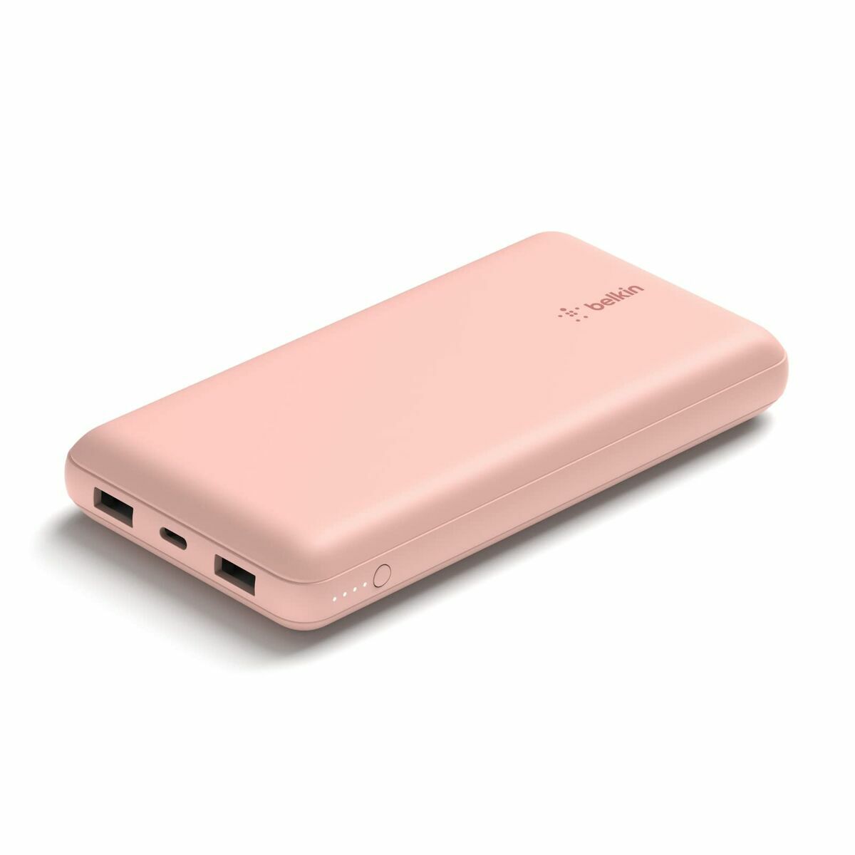 BELKIN Powerbank 20K 15W USB-C cable inclus + 2 USB-A Rose