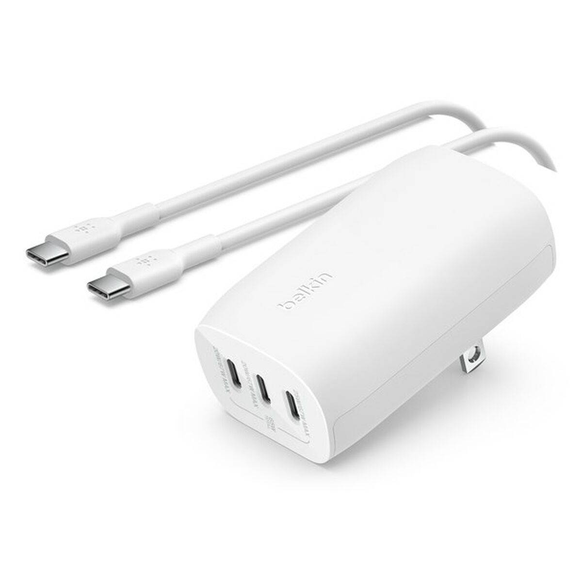 BELKIN BOOSTCHARGE 3-Port USB-C Wall Charger with PPS 67w with 100w 5A USB-C Cable