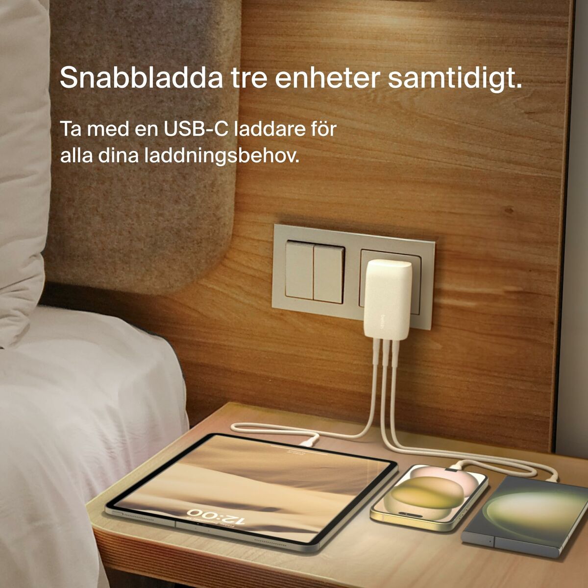 BELKIN BOOSTCHARGE 3-Port USB-C Wall Charger with PPS 67w