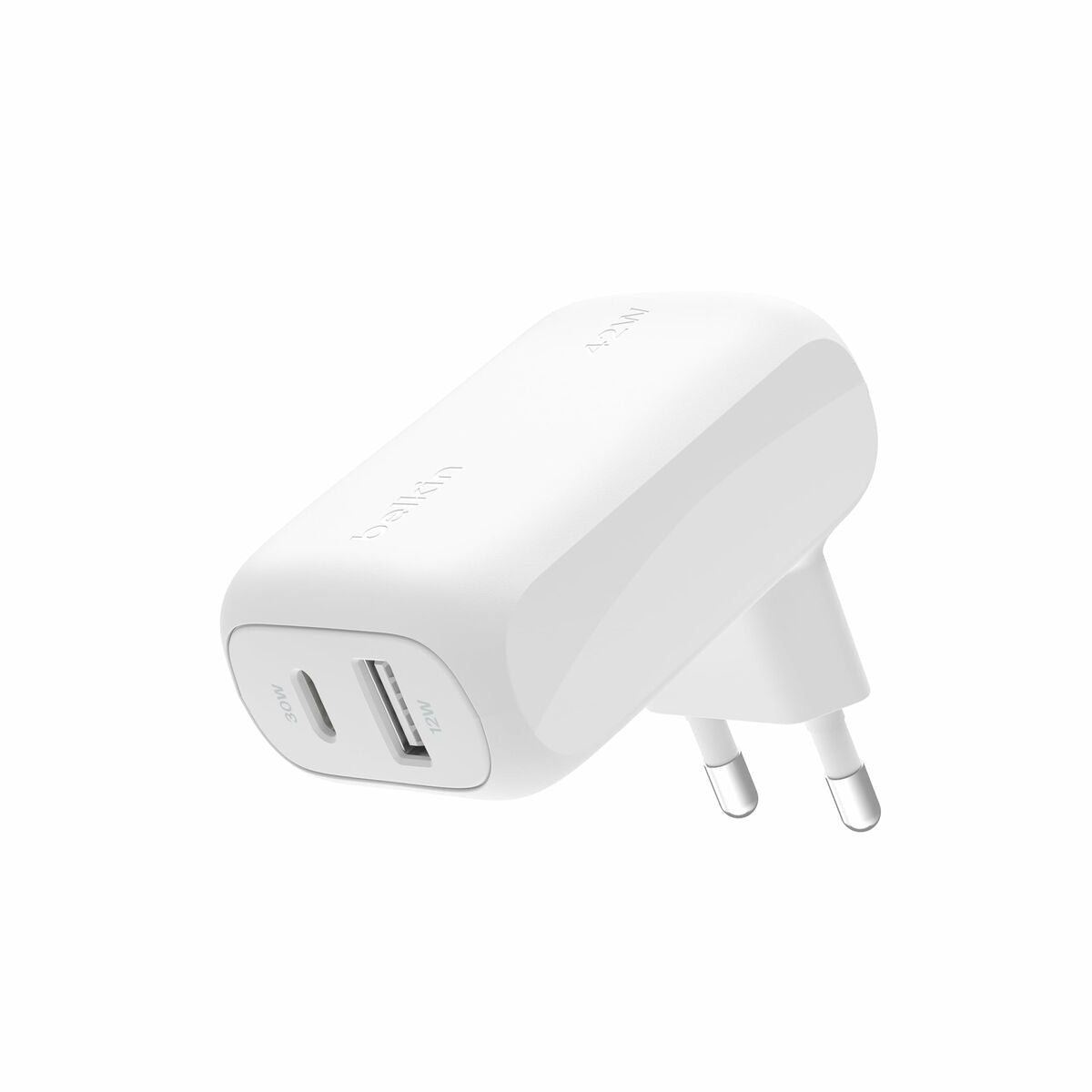 BELKIN Boost Charge 42w - 30w USB-C PD PPS + 12w USB-A Dual Wall Charger White