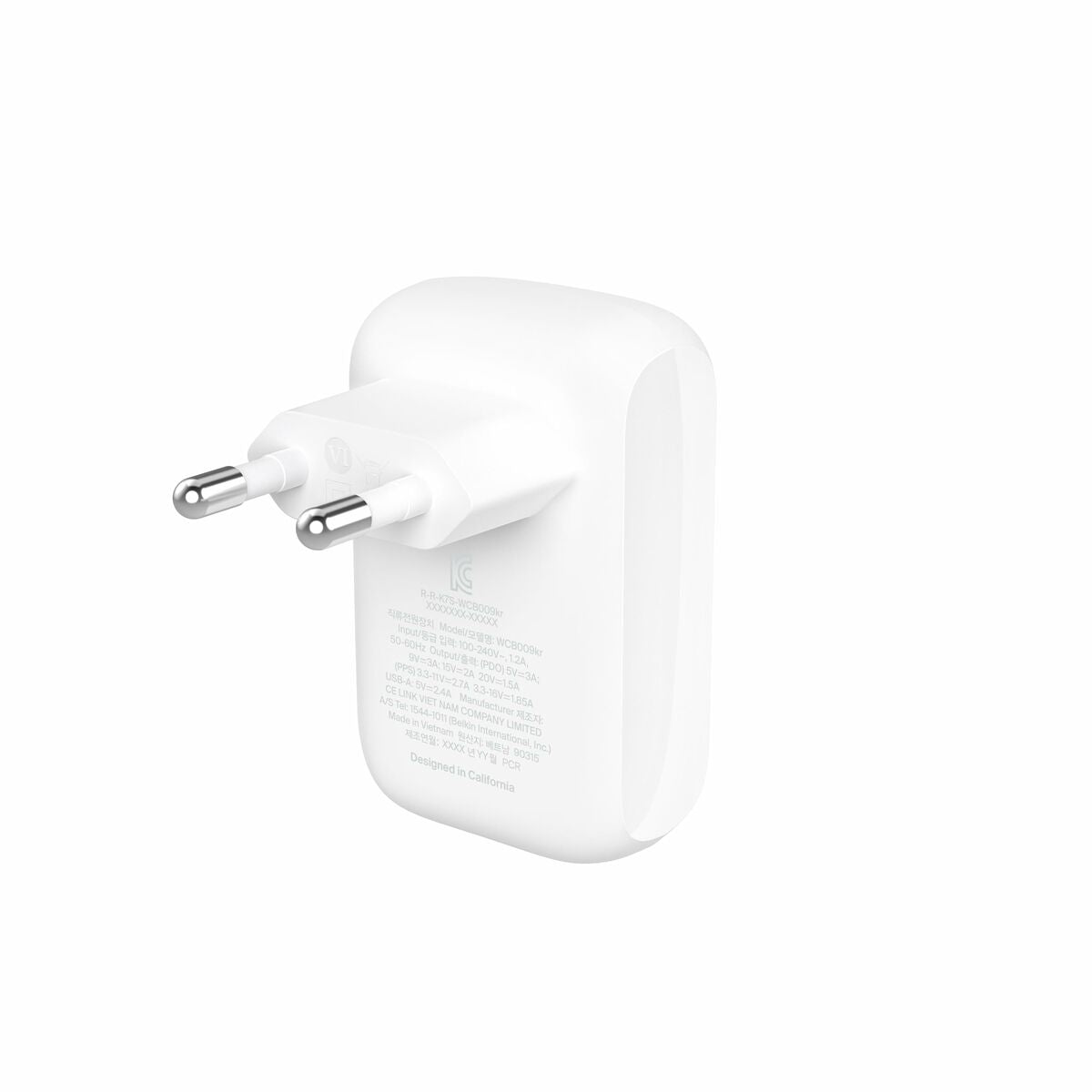 BELKIN Boost Charge 42w - 30w USB-C PD PPS + 12w USB-A Dual Wall Charger White