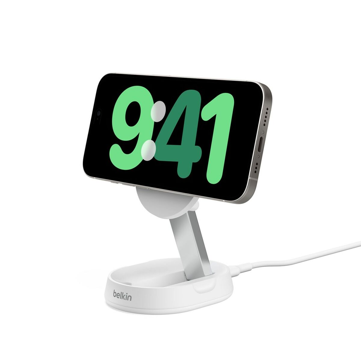BELKIN PRO Convertible Qi2 15w Magnetic Charging Stand w/o PSU White