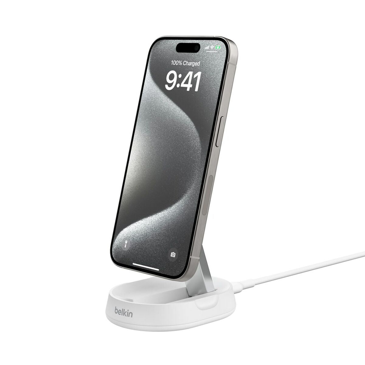 BELKIN PRO Convertible Qi2 15w Magnetic Charging Stand w/o PSU White