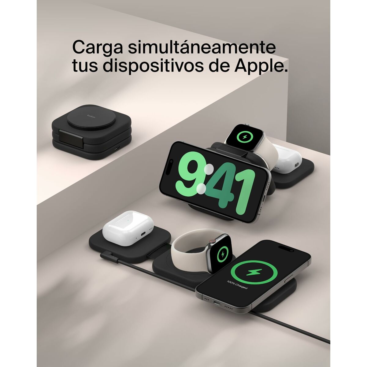 Belkin Station de recharge aimantee 3-en