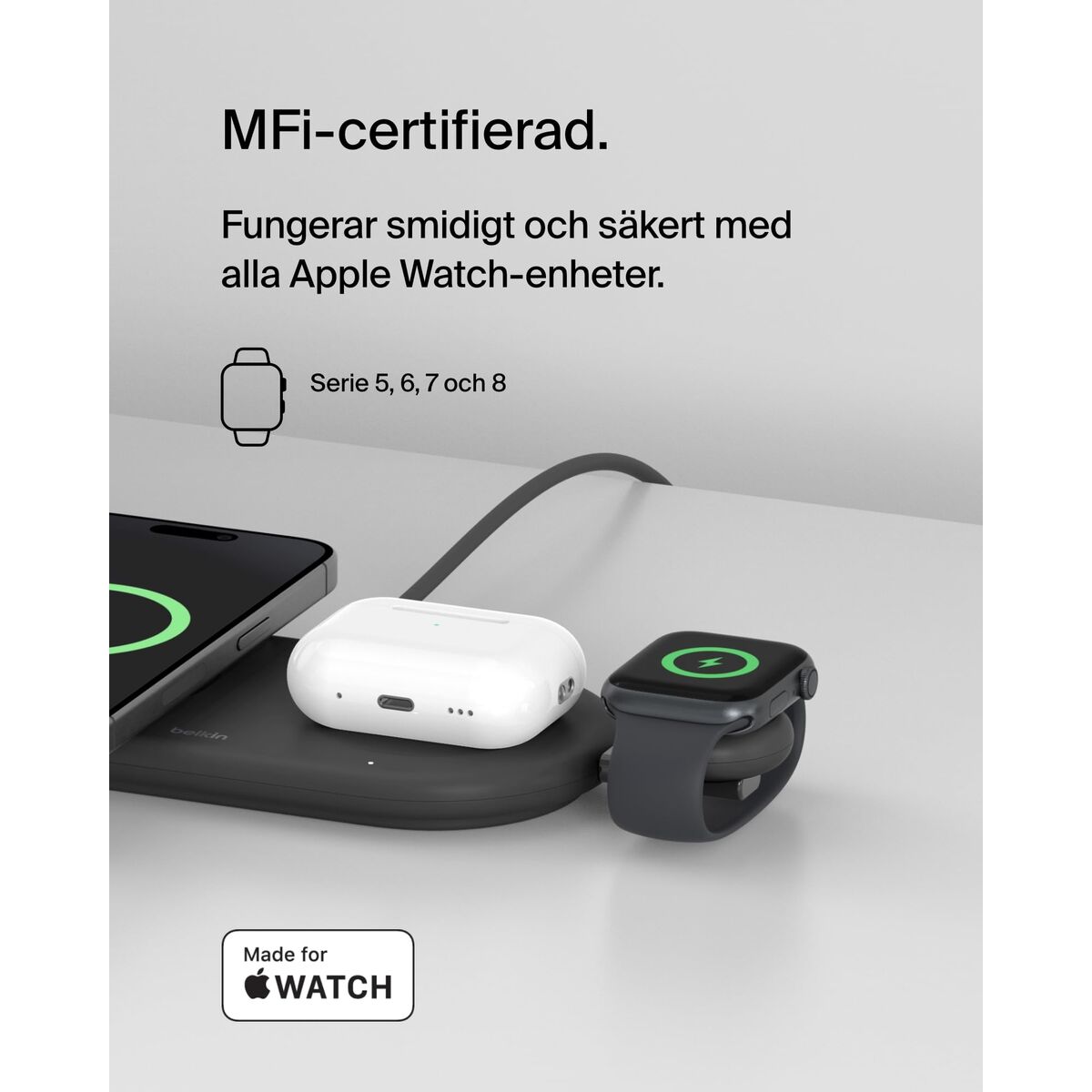 BELKIN BOOST CHARGE Apple Watch Fast Charge Dongle Black