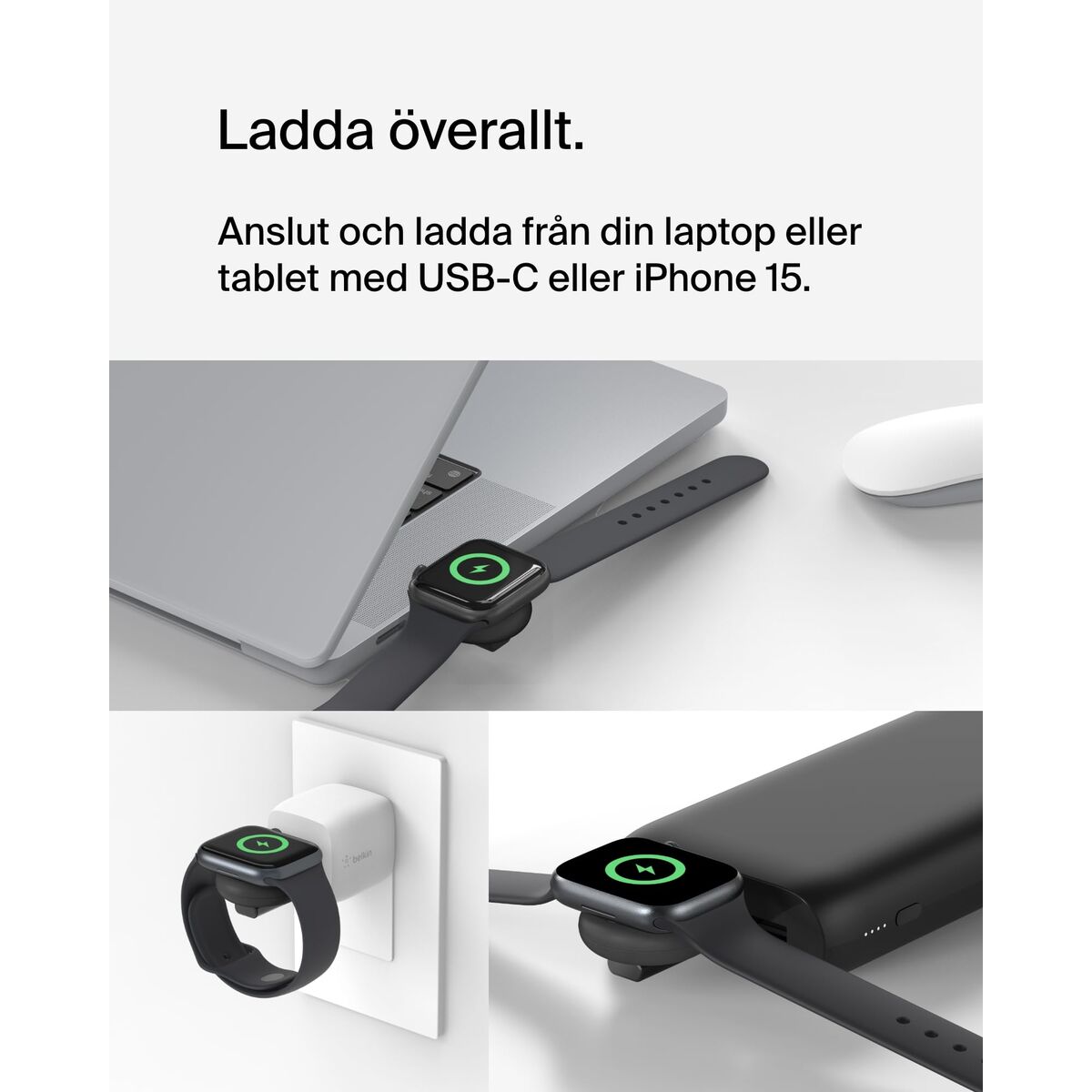 BELKIN BOOST CHARGE Apple Watch Fast Charge Dongle Black