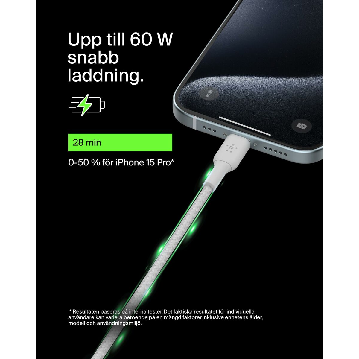 BELKIN BOOST CHARGE USB-C to USB-C Cable Braided 2m White