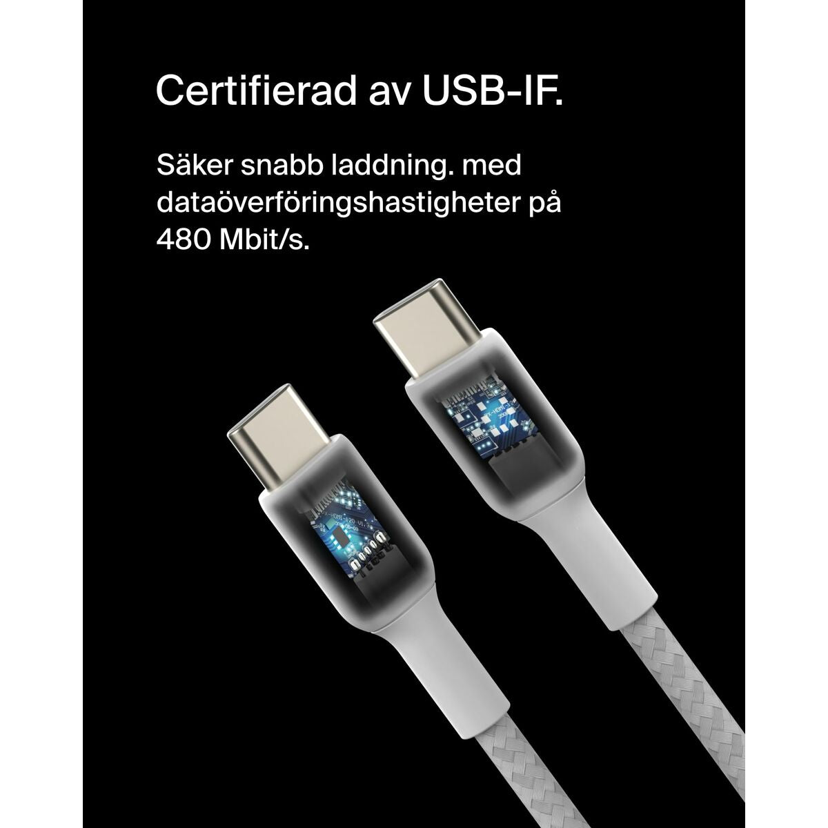 BELKIN BOOST CHARGE USB-C to USB-C Cable Braided 2m White