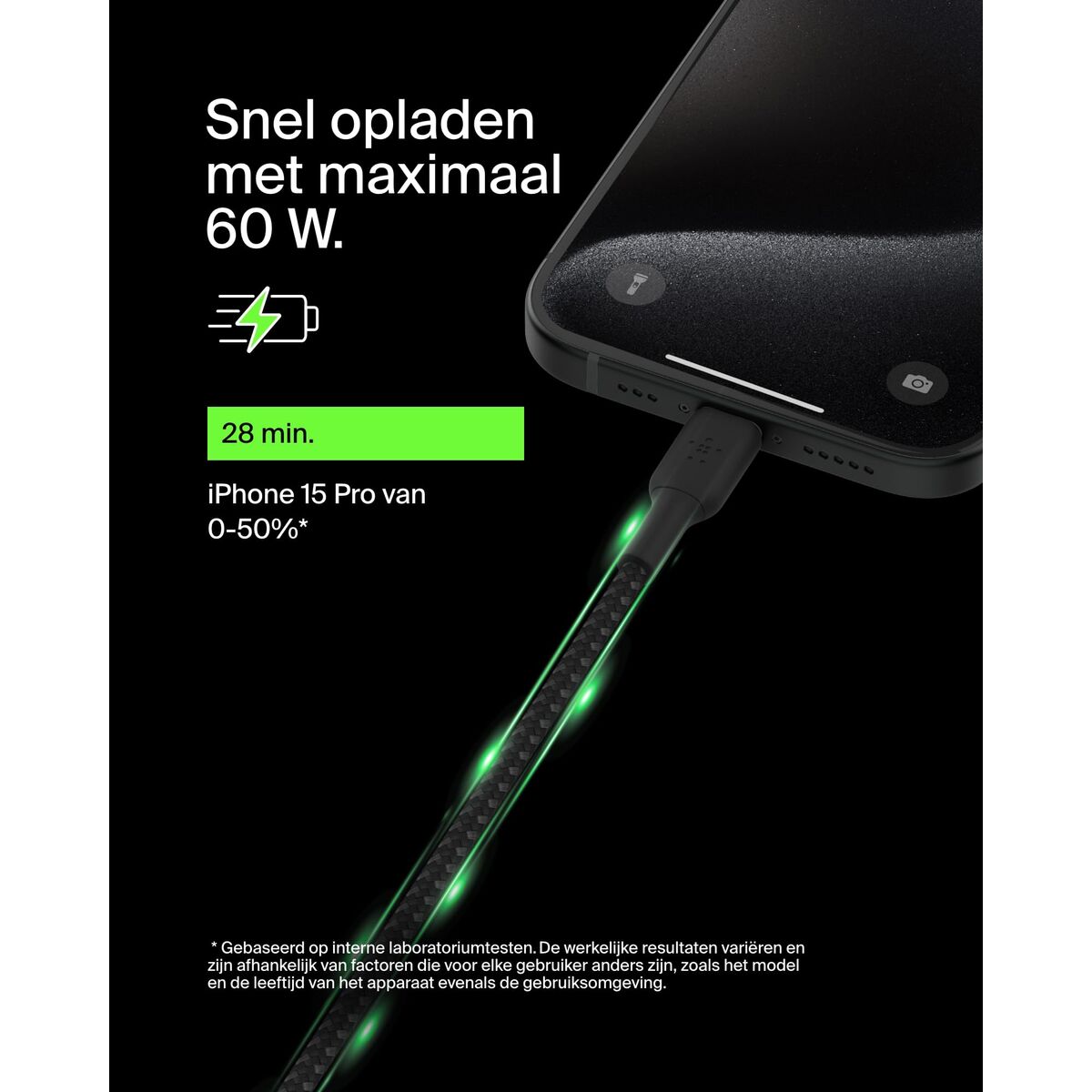 BELKIN BOOST CHARGE USB-C to USB-C Cable Braided 0.15m Black