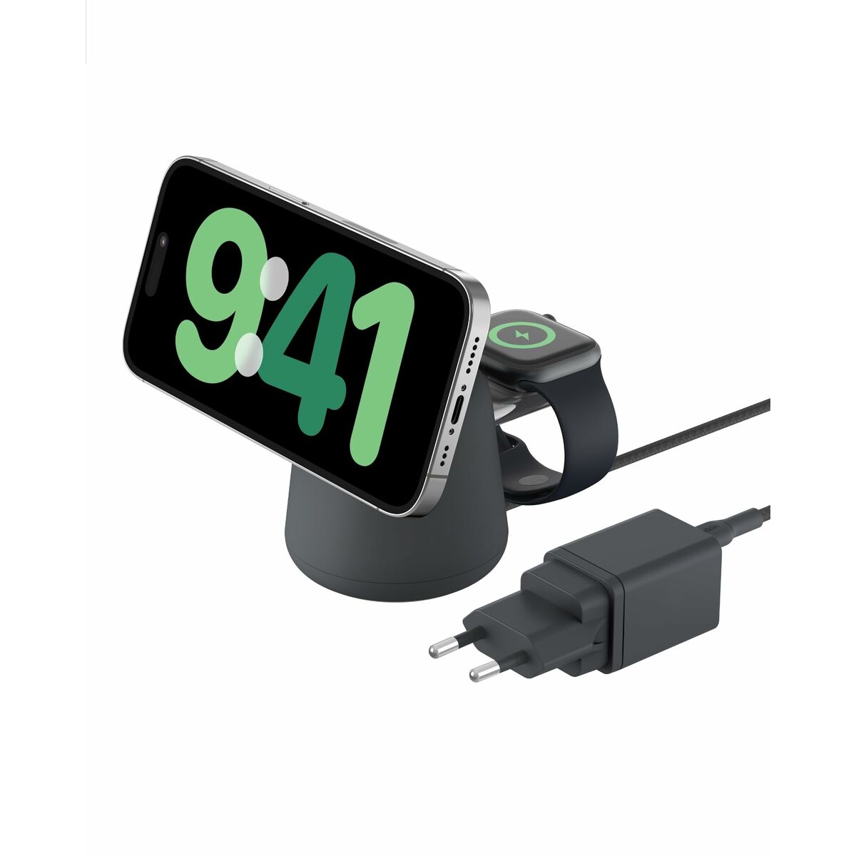 BELKIN BOOST CHARGE PRO 2in1 Qi2 15w Charging Stand Charcoal