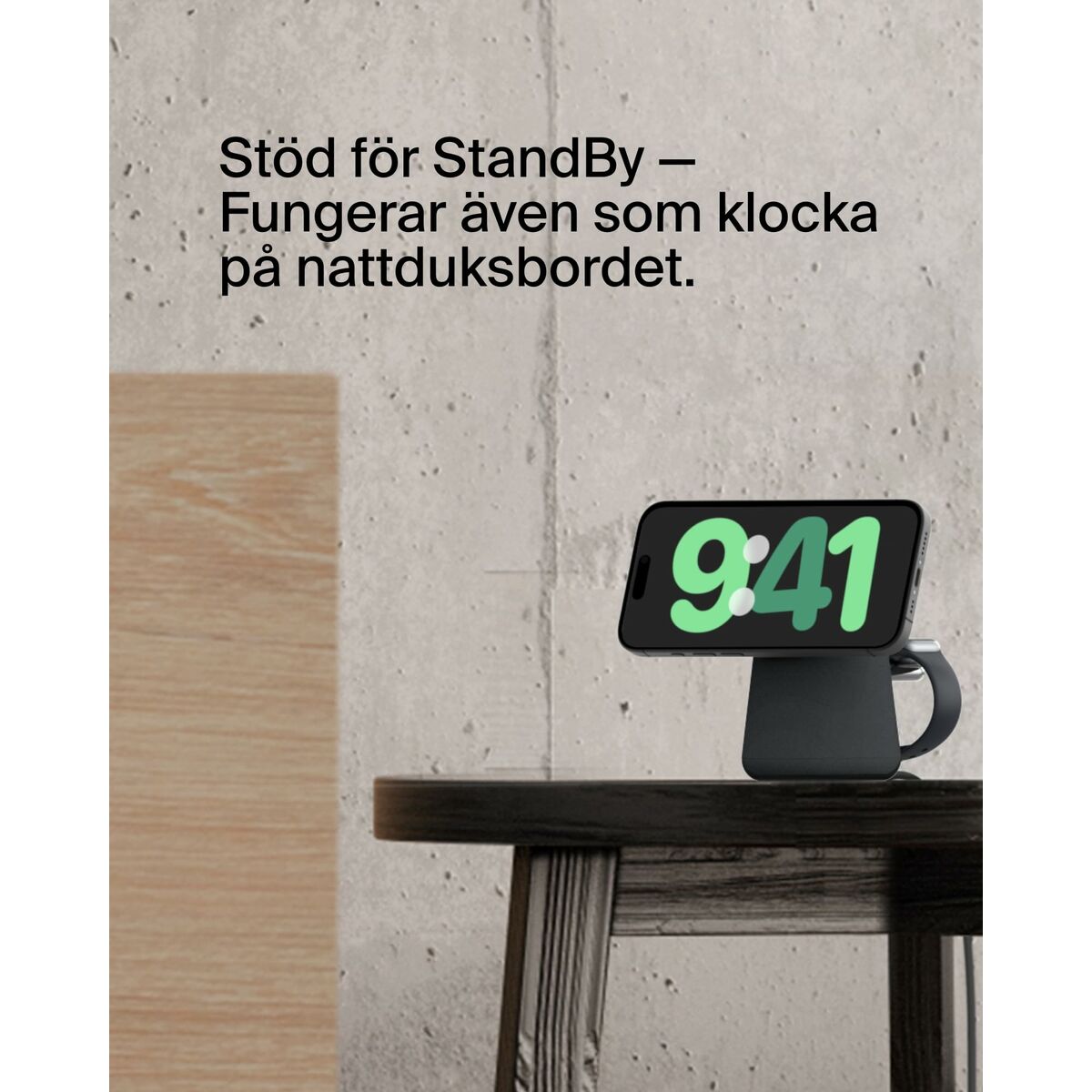 BELKIN BOOST CHARGE PRO 2in1 Qi2 15w Charging Stand Charcoal