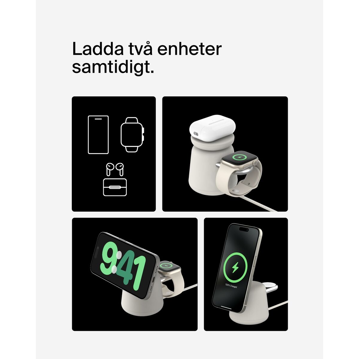 Belkin Station de recharge 2-en-1 avec Q