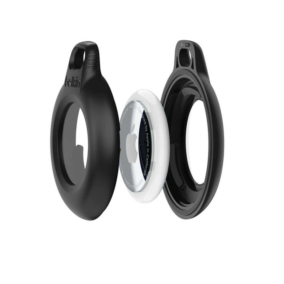 BELKIN Secure Holder - Airtag - Waterproof Keyring - 1 Pack Black