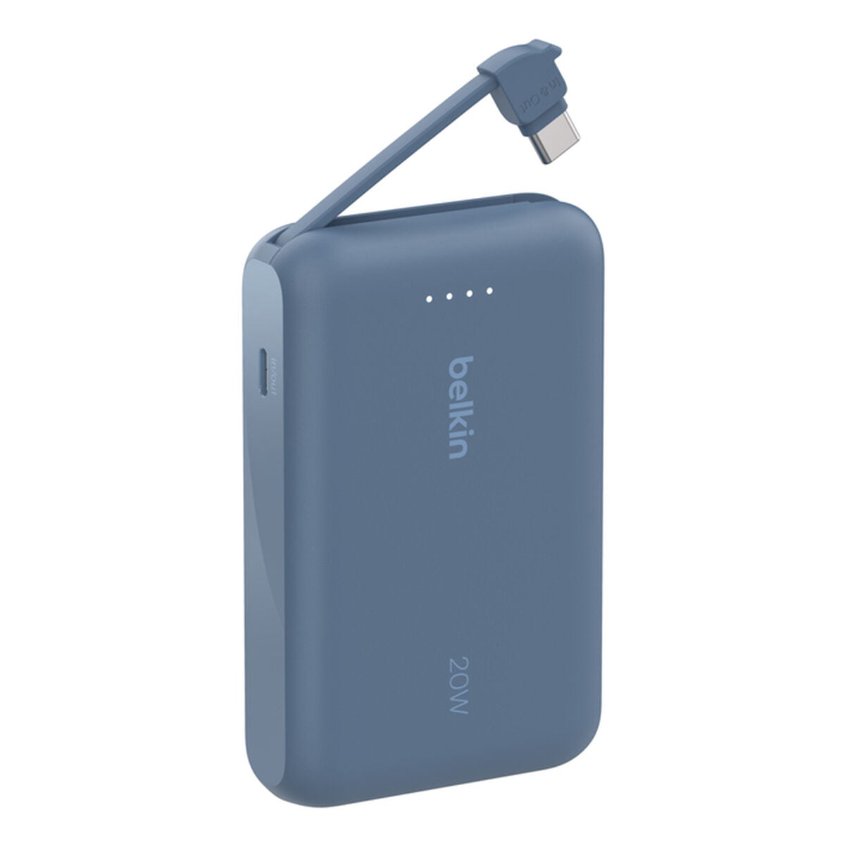 BELKIN 10k PD20w Integrated USB-C Cable Power Bank Blue