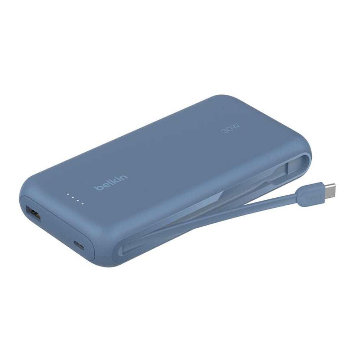 BELKIN 20k PD30w Integrated USB-C Cable Power Bank Blue