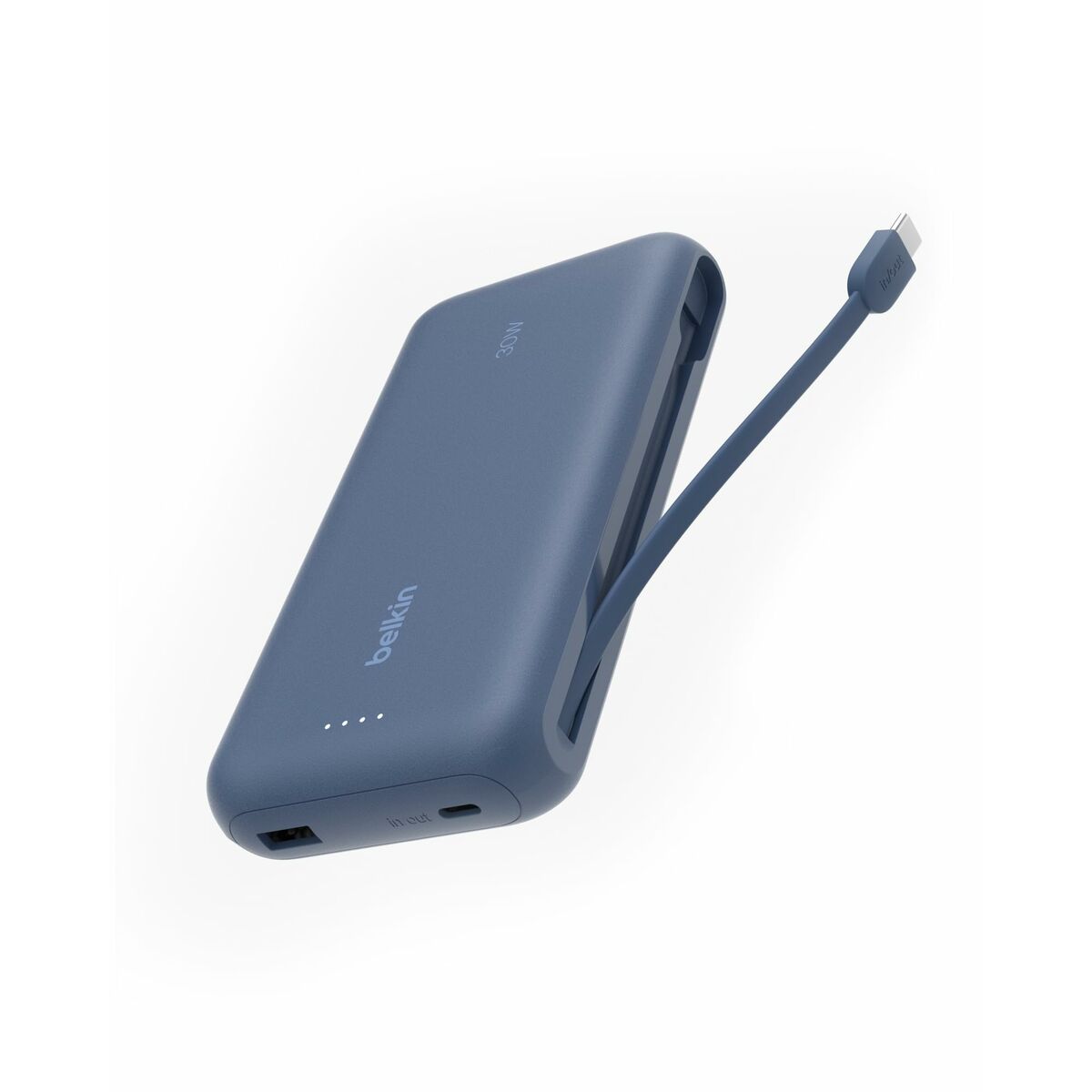 BELKIN 20k PD30w Integrated USB-C Cable Power Bank Blue