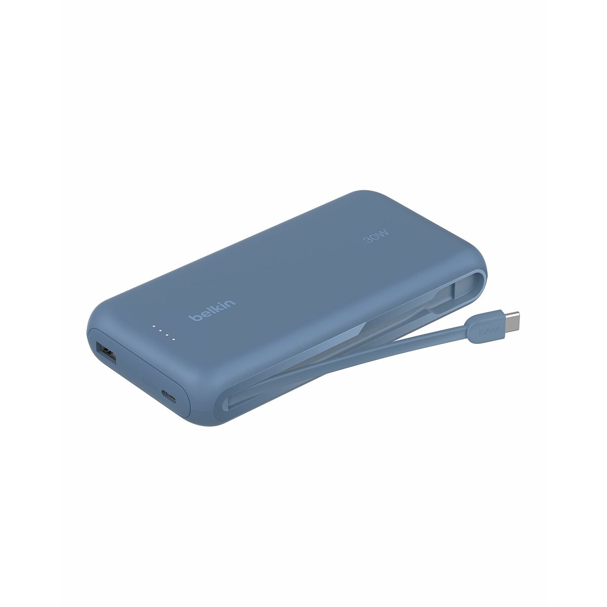 BELKIN 20k PD30w Integrated USB-C Cable Power Bank Blue