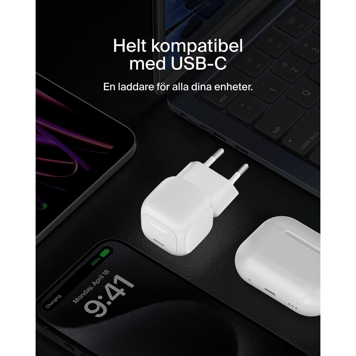 BELKIN 20W USB PD Wall Charger with PPS WHT