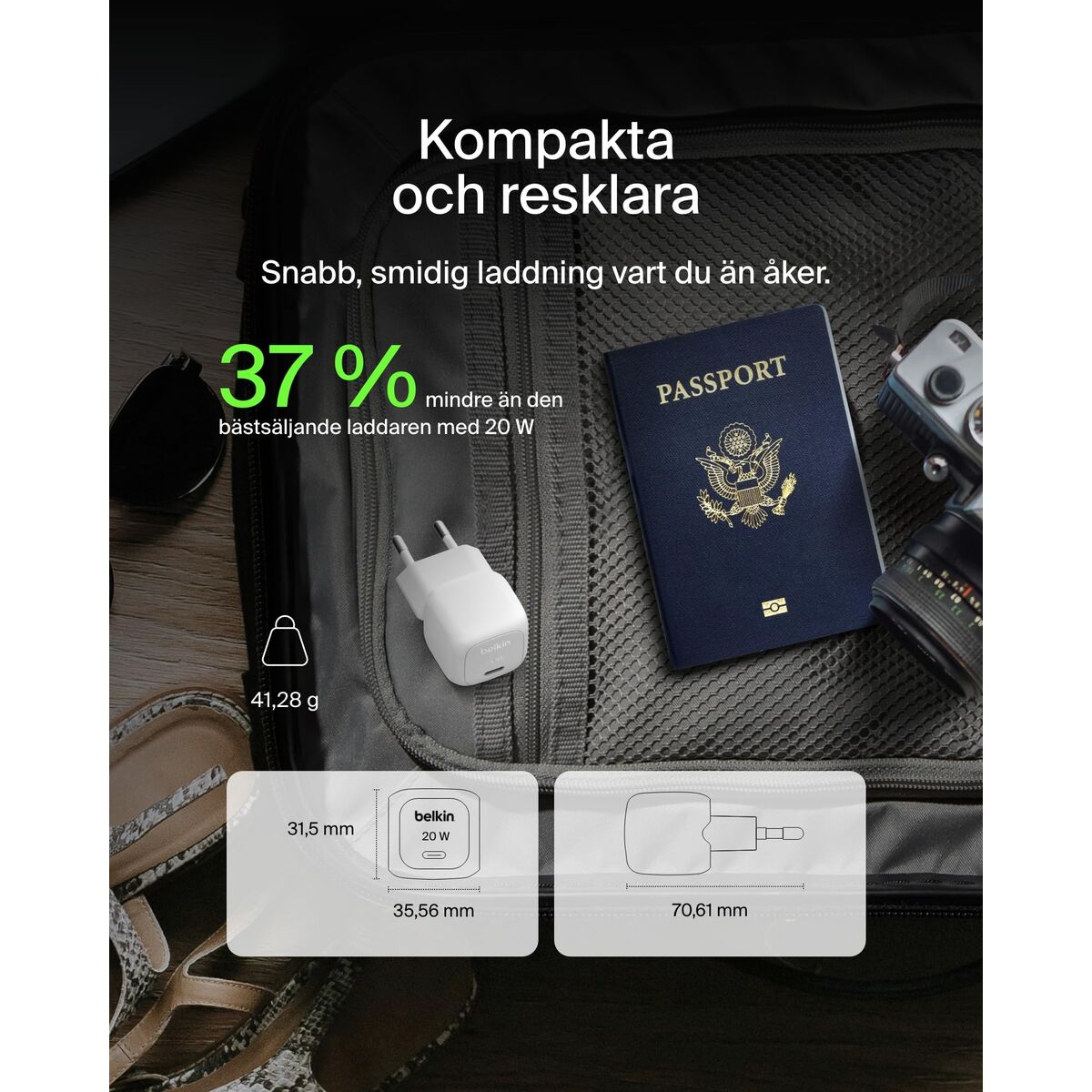 BELKIN 20W USB PD Wall Charger with PPS WHT
