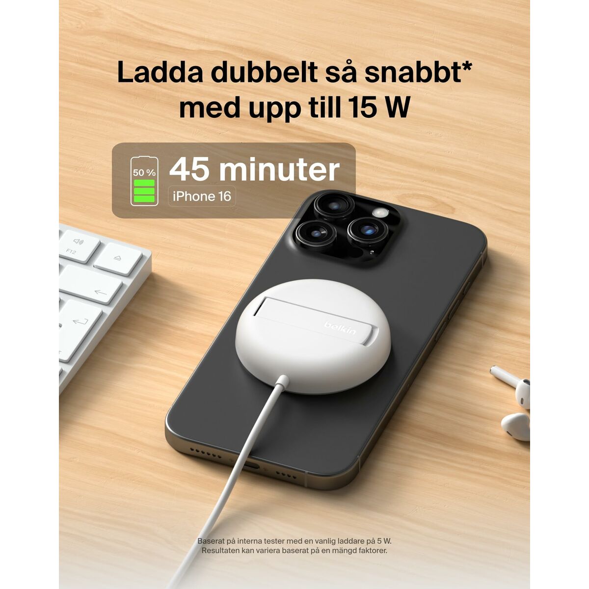 BELKIN BOOST CHARGE Qi2 15w Magnetic Pad White