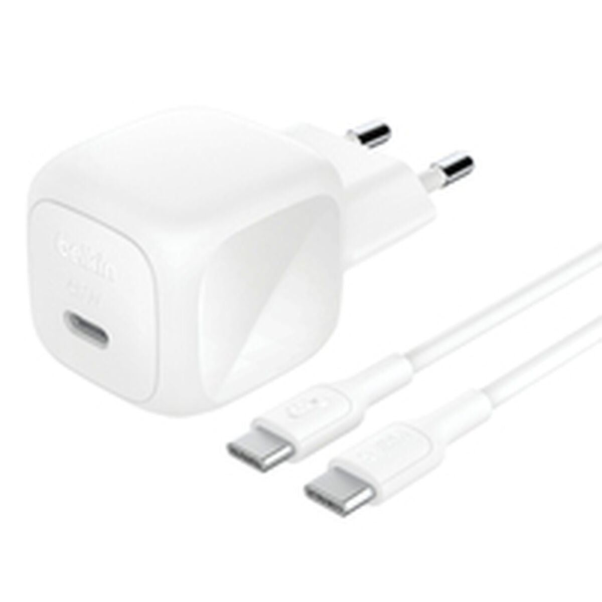 BELKIN 45W USB PD Wall Charger with PPS WHT w/ 1m 3aMP PVC C-C Cable