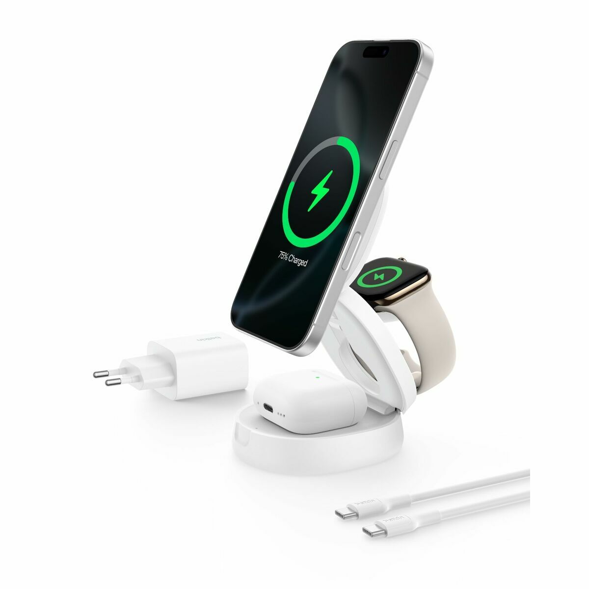 BOOSTCHARGE Qi2 15w Z-Fold 3in1 Charging