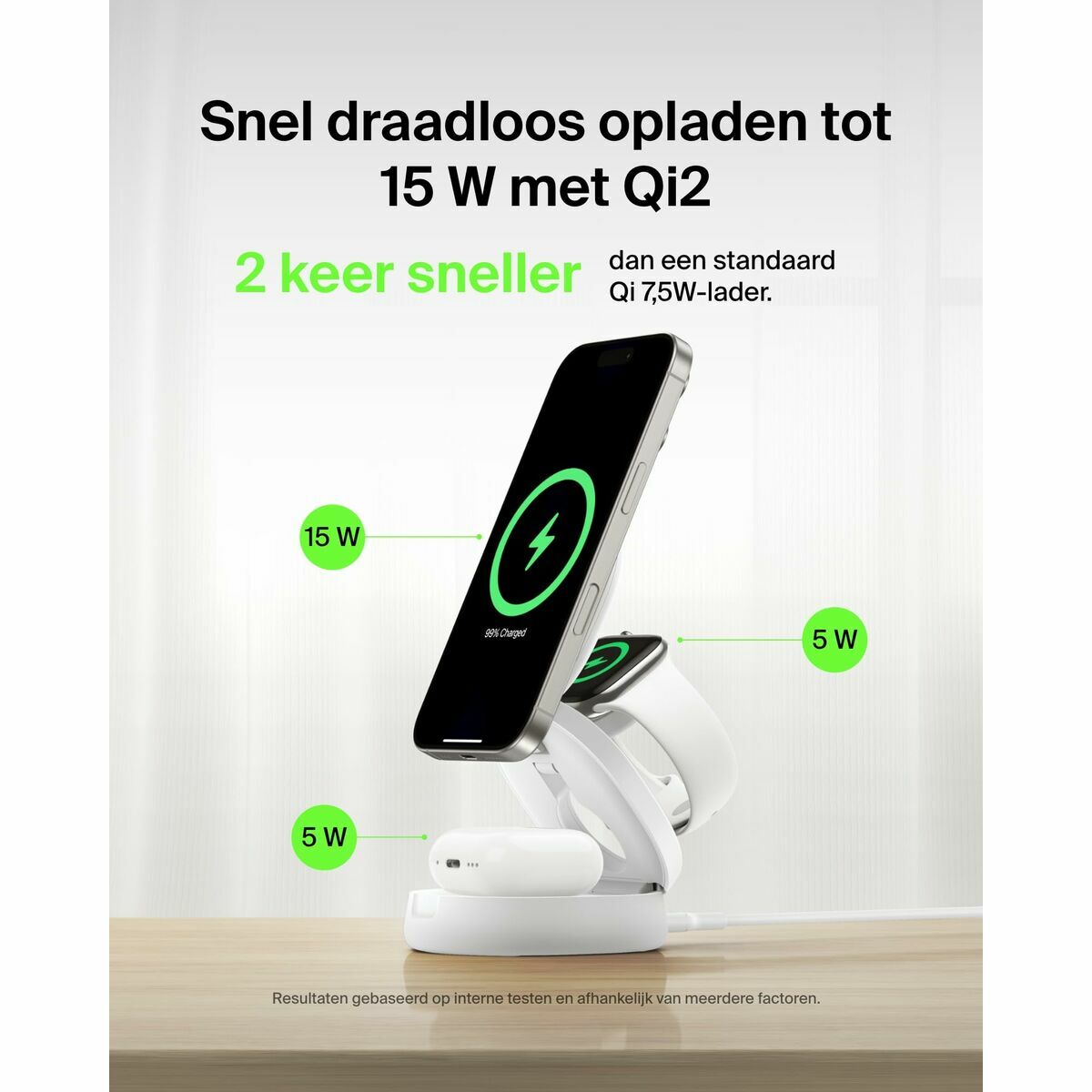 BOOSTCHARGE Qi2 15w Z-Fold 3in1 Charging