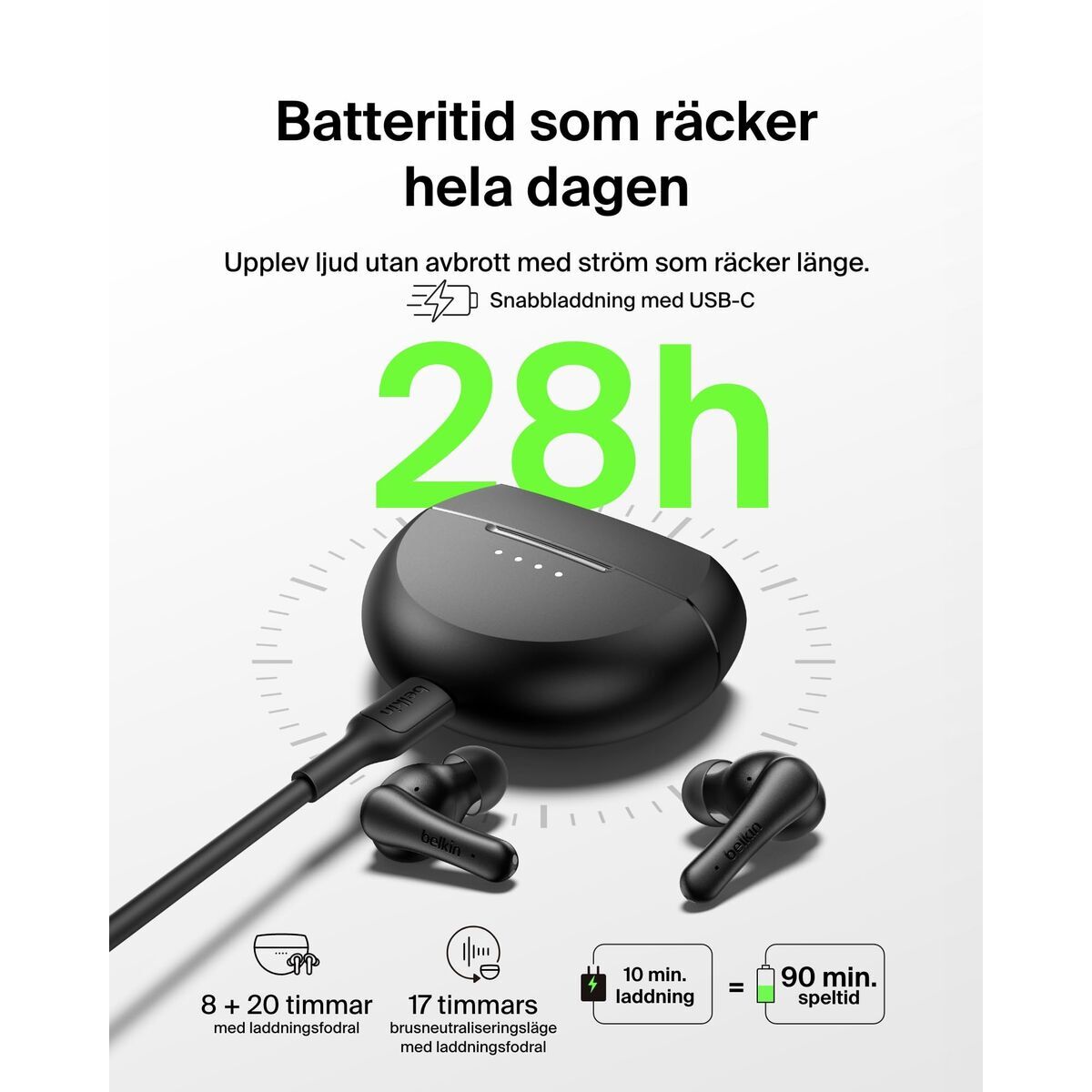 BELKIN Soundform Rhythm ANC True Wireless Earbuds