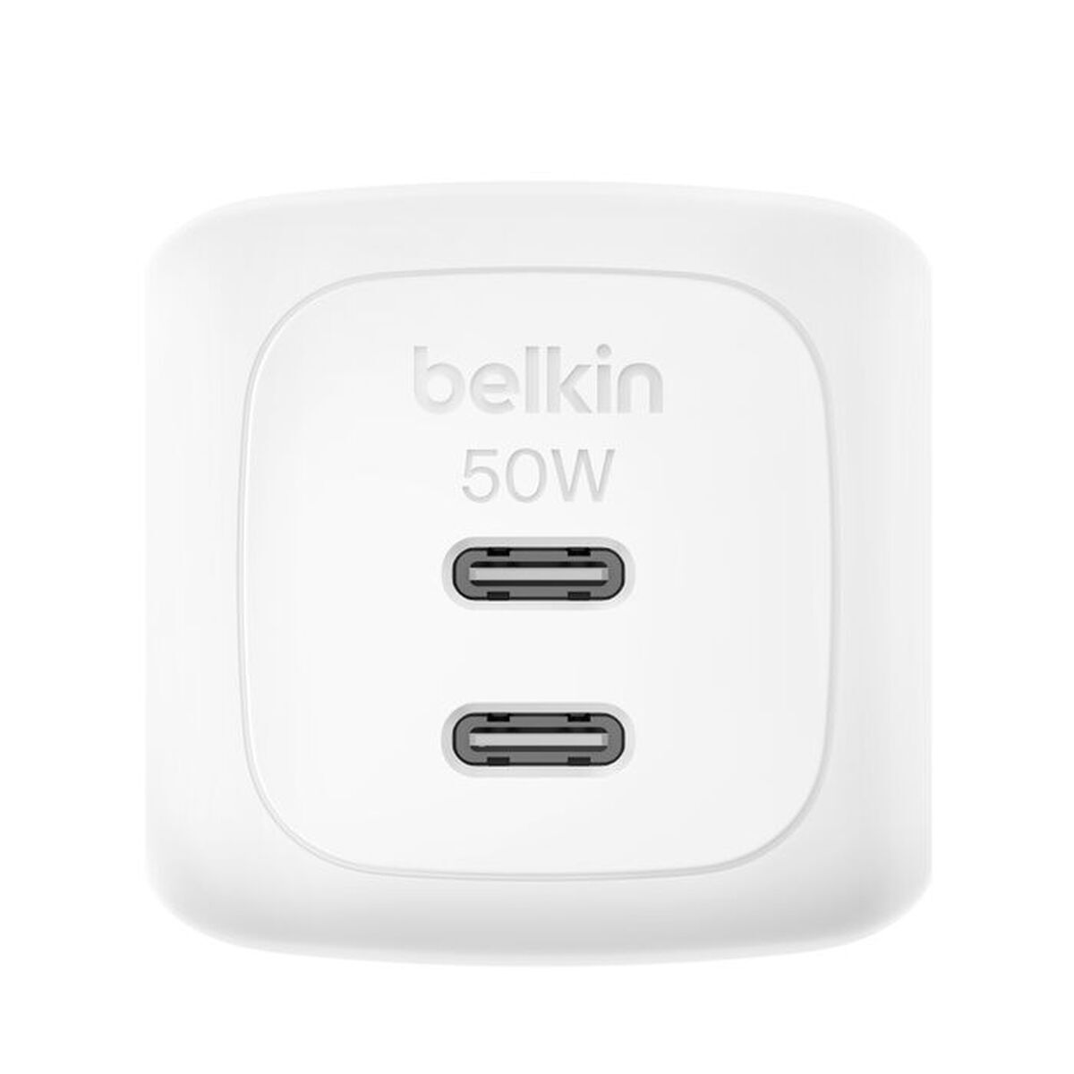 BELKIN BoostCharge 50W Dual USB-C PD Wall Charger with PPS WHT