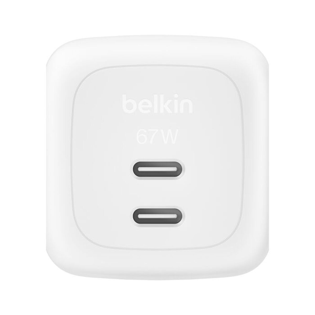 BELKIN BoostCharge 67W Dual USB-C PD Wall Charger with PPS WHT
