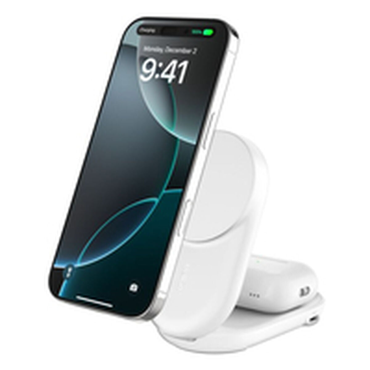BELKIN UltraCharge 25w Qi2 2in1 Magnetic Charger plus USB-C EU White Round