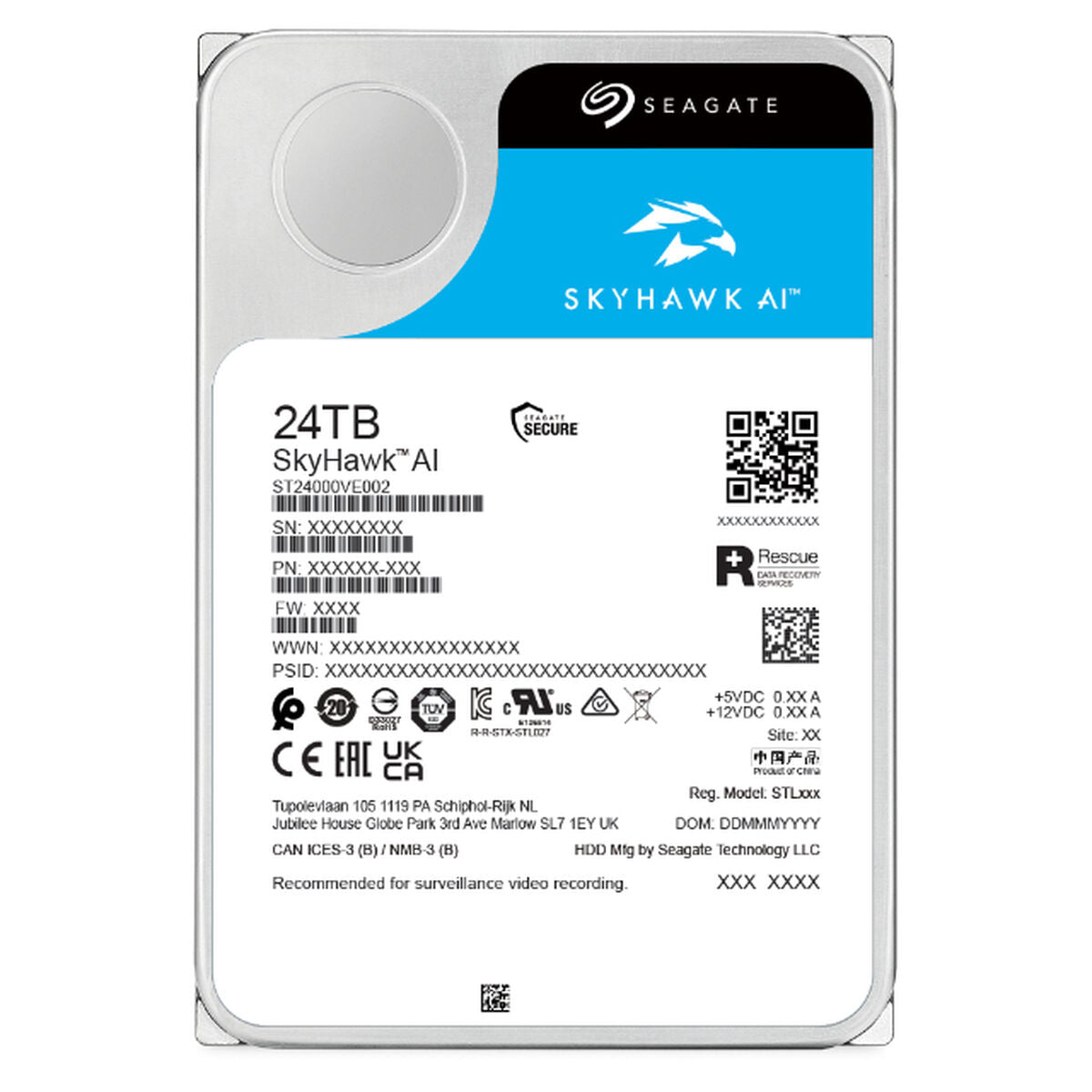 HDD Skyhawk AI 24T 512MB 7.2K 3.5 SATA6G