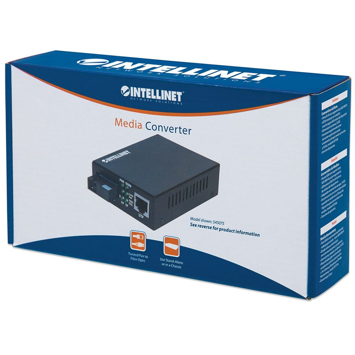 Intellinet 510493 convertisseur de support réseau 1000 Mbit/s Noir
