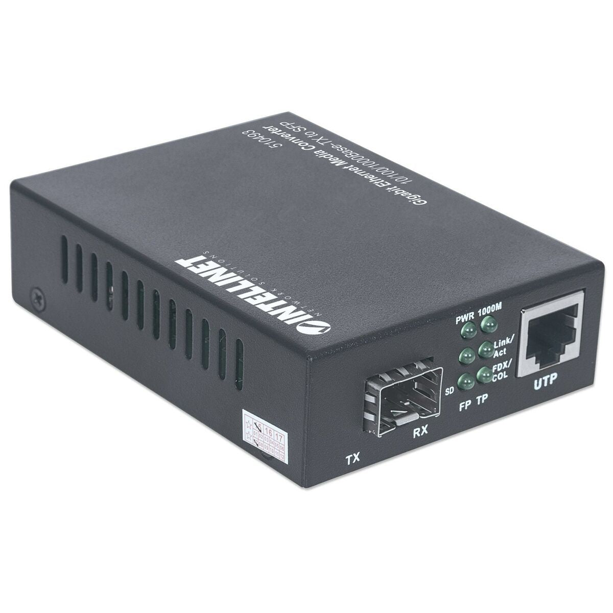 Intellinet 510493 convertisseur de support réseau 1000 Mbit/s Noir