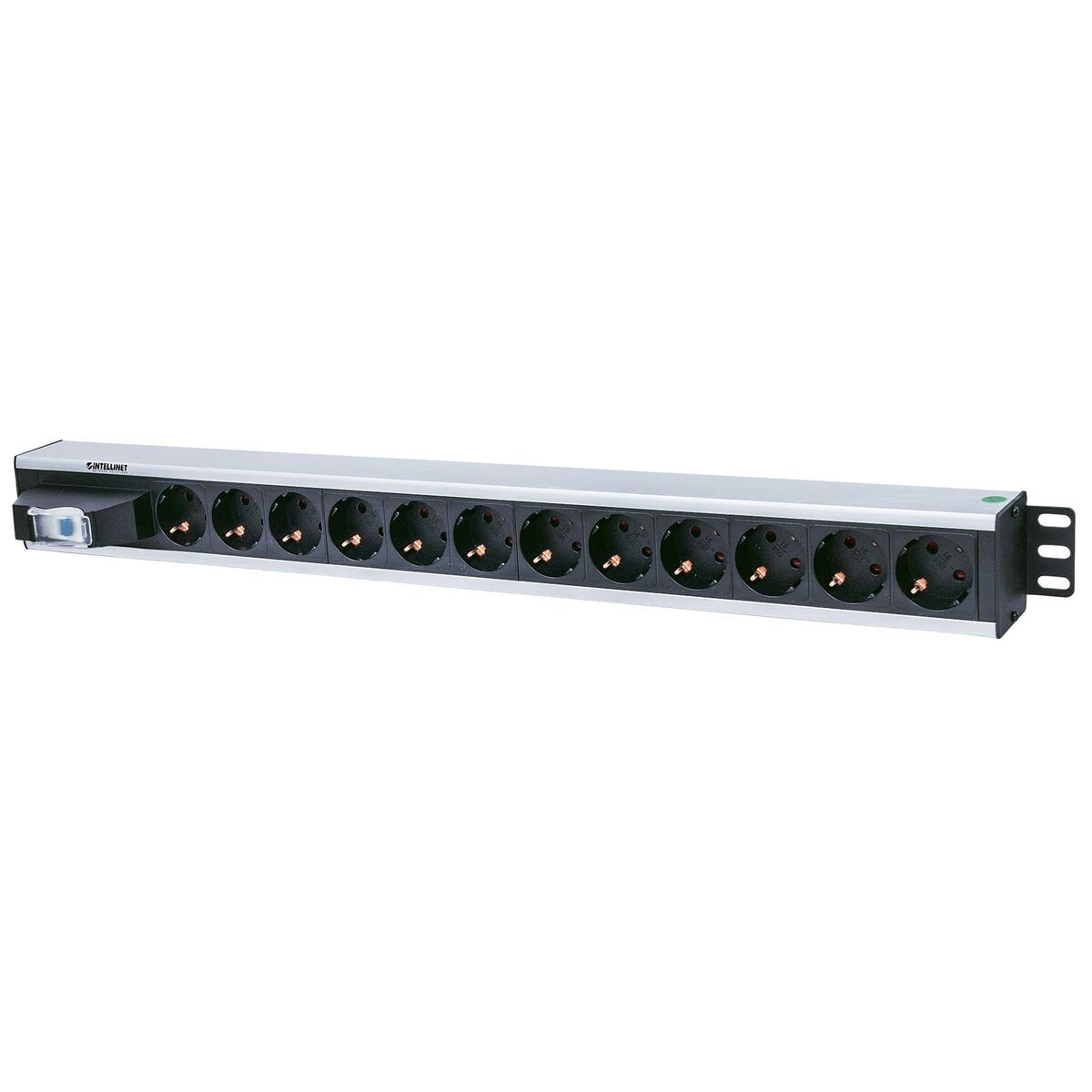 Intellinet 711449 unité de distribution d'énergie 12 sortie(s) CA Noir, Gris