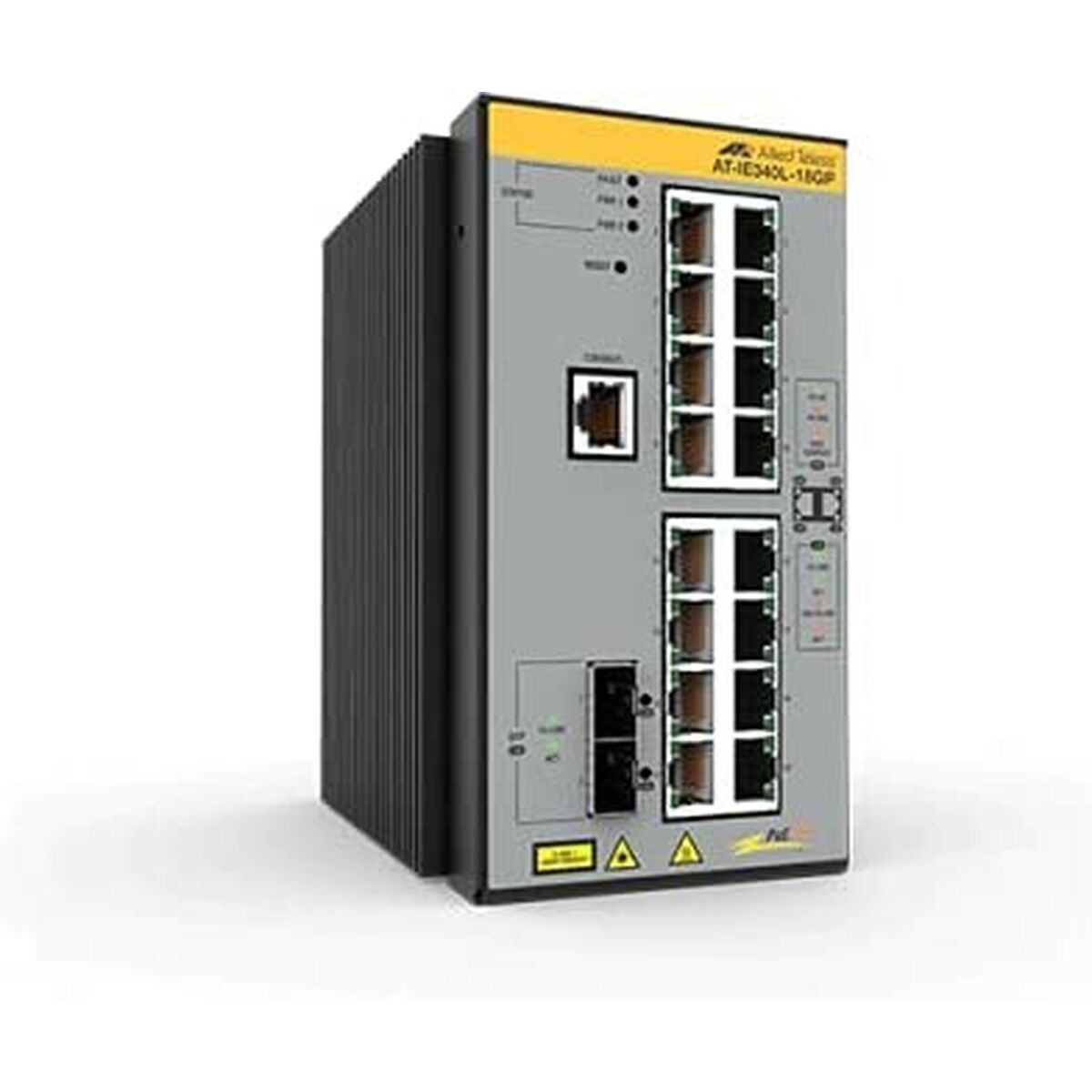 ALLIED L3 Industrial Ethernet Switch 16x 10/100/1000-T PoE+ 2x SFP Ports as only 1000M speed to be supported
