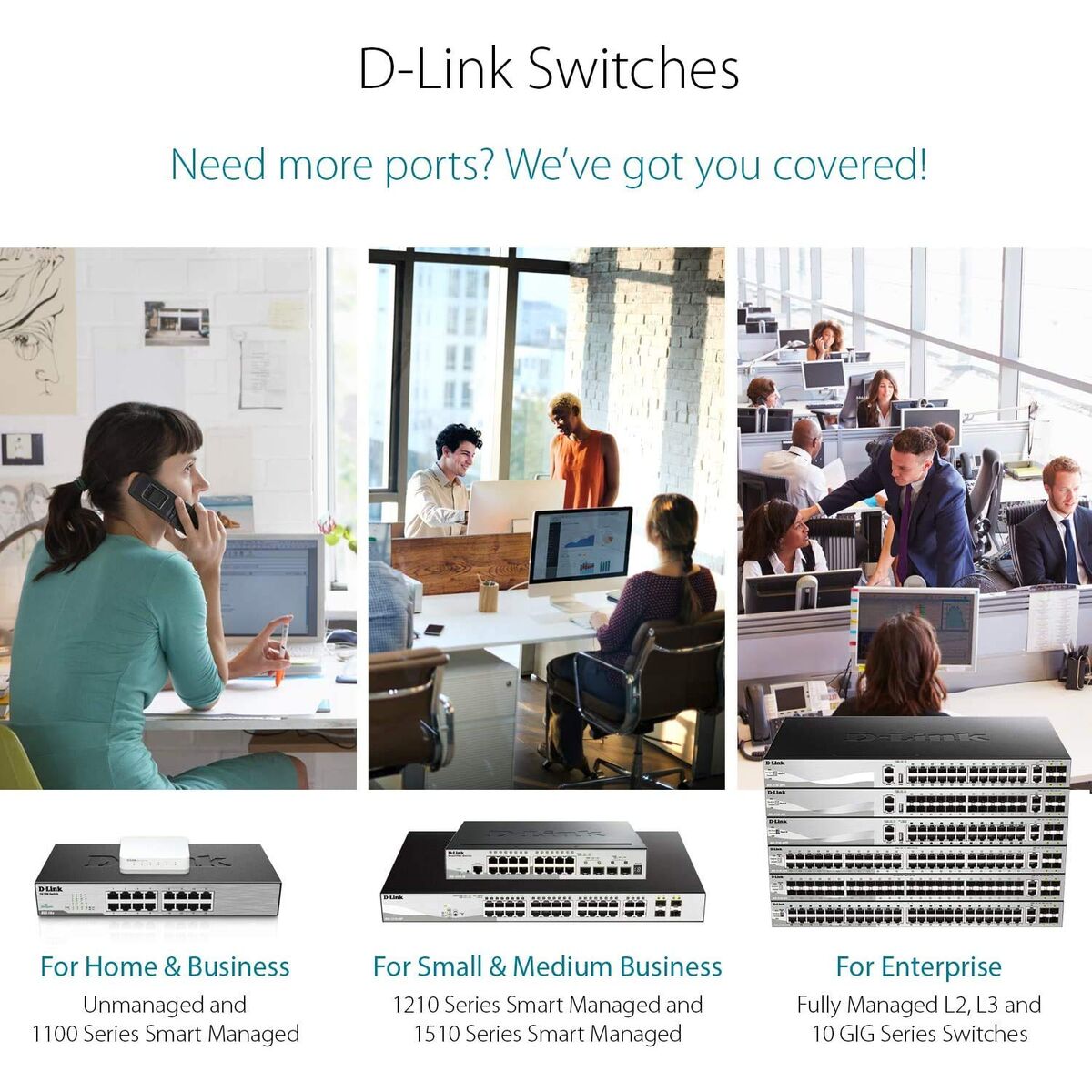 Switch/16xG+F+ENet RJ45 19"desktop Green