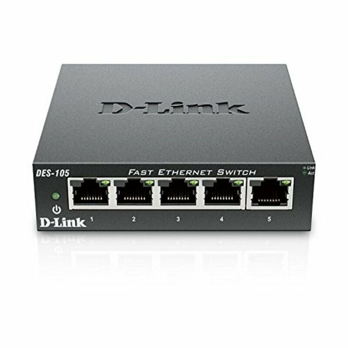 D-LINK 5-port 10/100Mbps Fast Ethernet Unmanaged Switch - Metal Housing