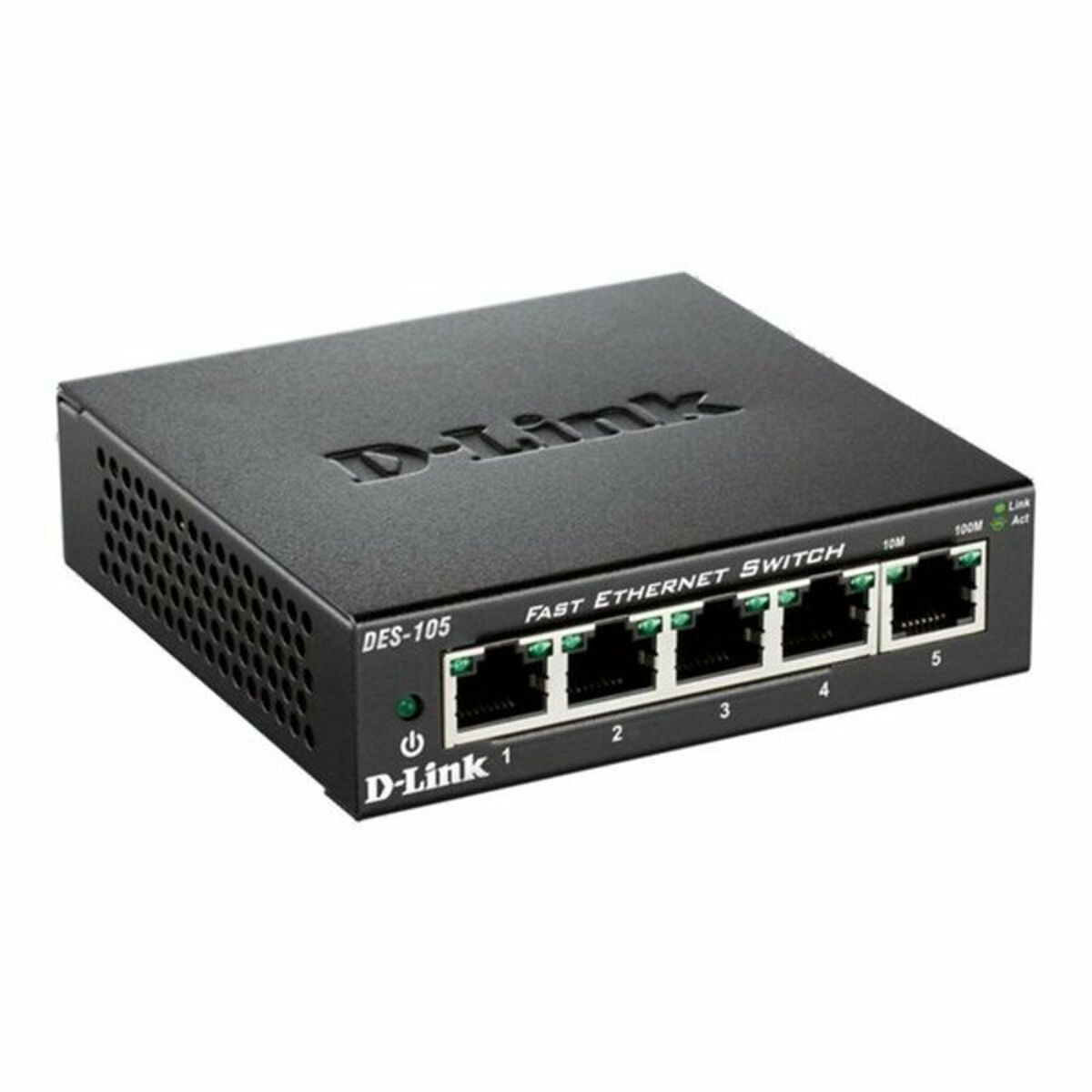 D-LINK 5-port 10/100Mbps Fast Ethernet Unmanaged Switch - Metal Housing