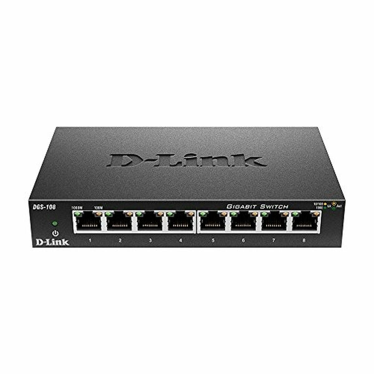 D-LINK 8-port 10/100/1000Mbps Gigabit Ethernet Switch - Metal Housing