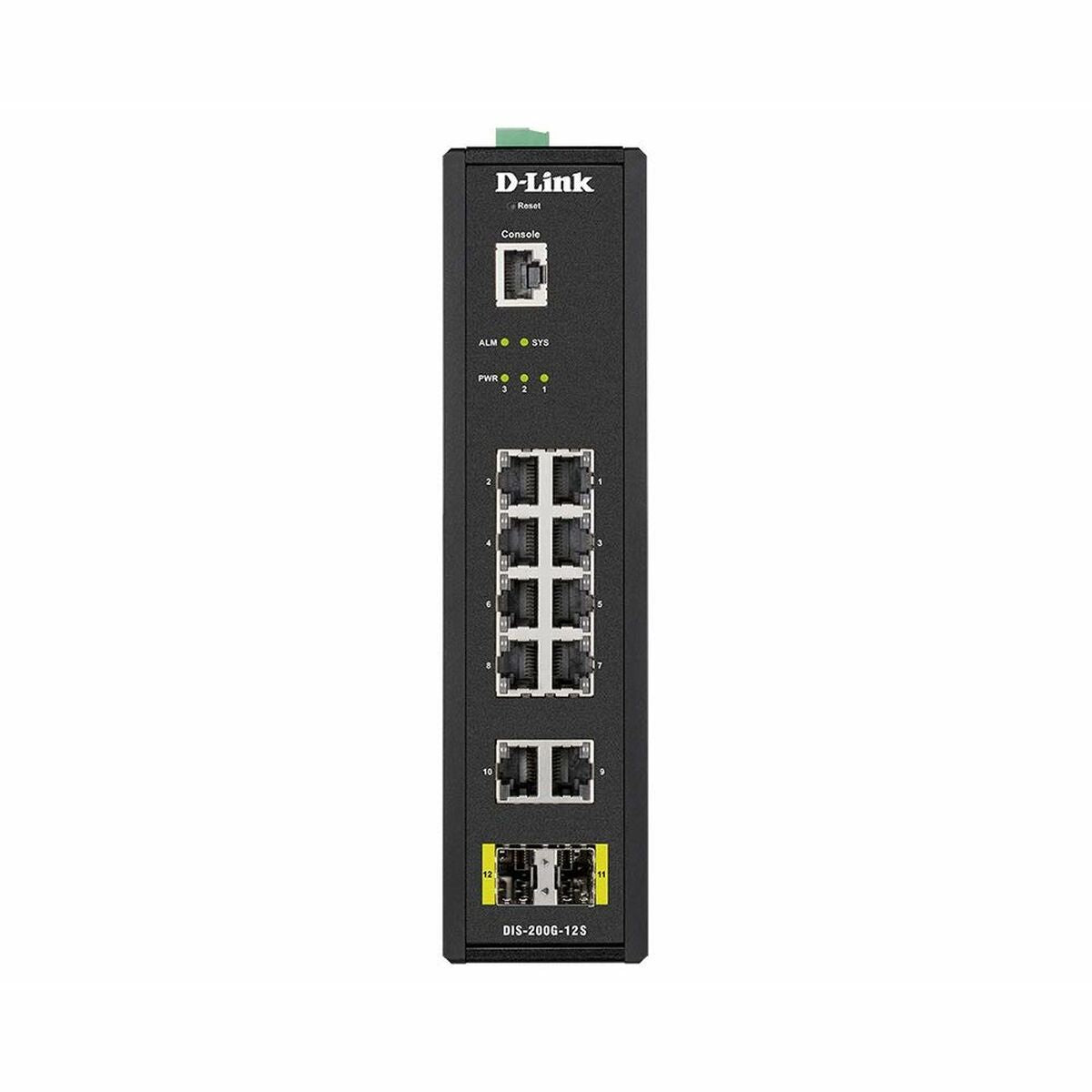 D-LINK 12 Port L2 Industrial Smart Managed Switch with 10 x 1GBaseTX ports and 2 x SFP ports