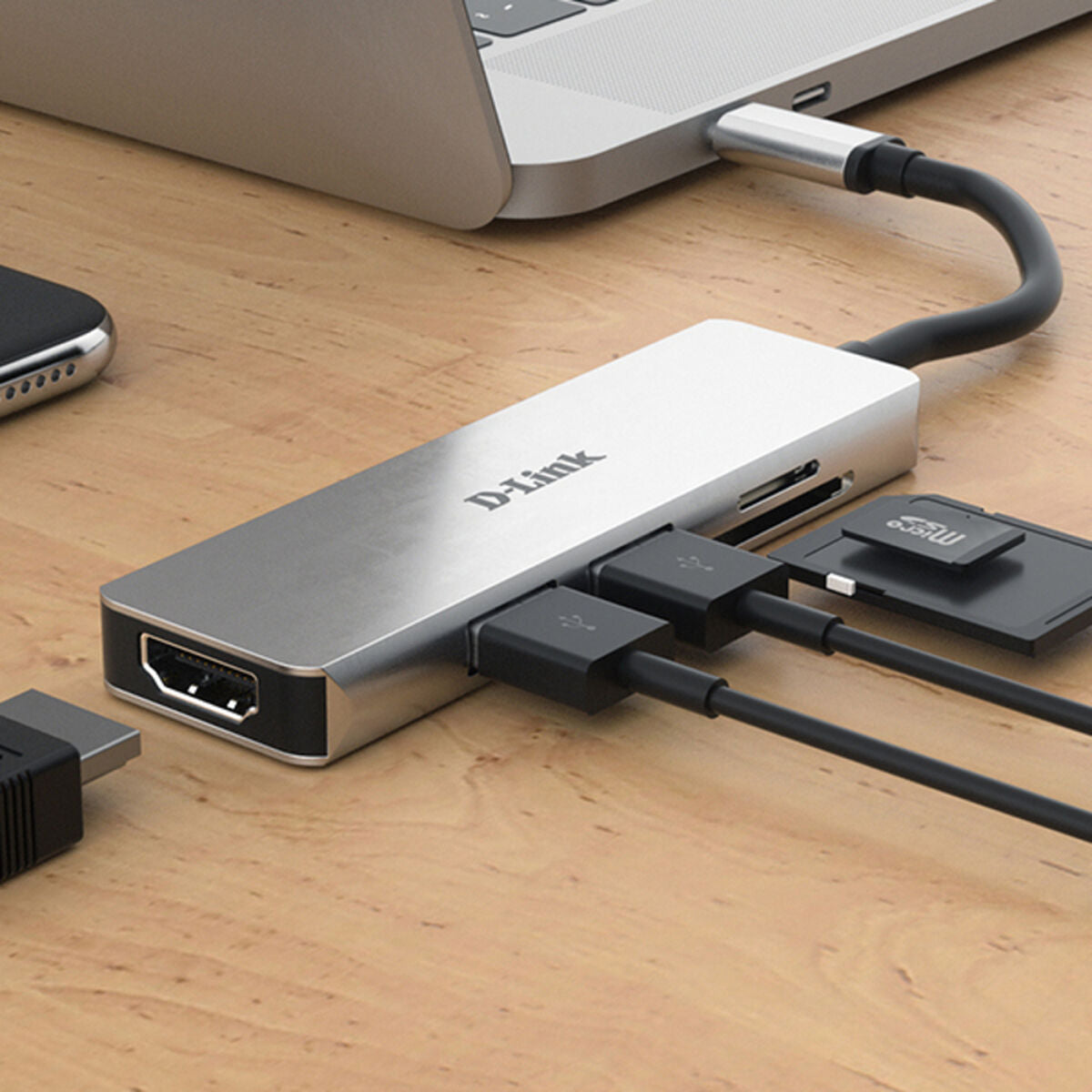 D-LINK USB-C 5-in-1 HDMI SD /microSD card reader