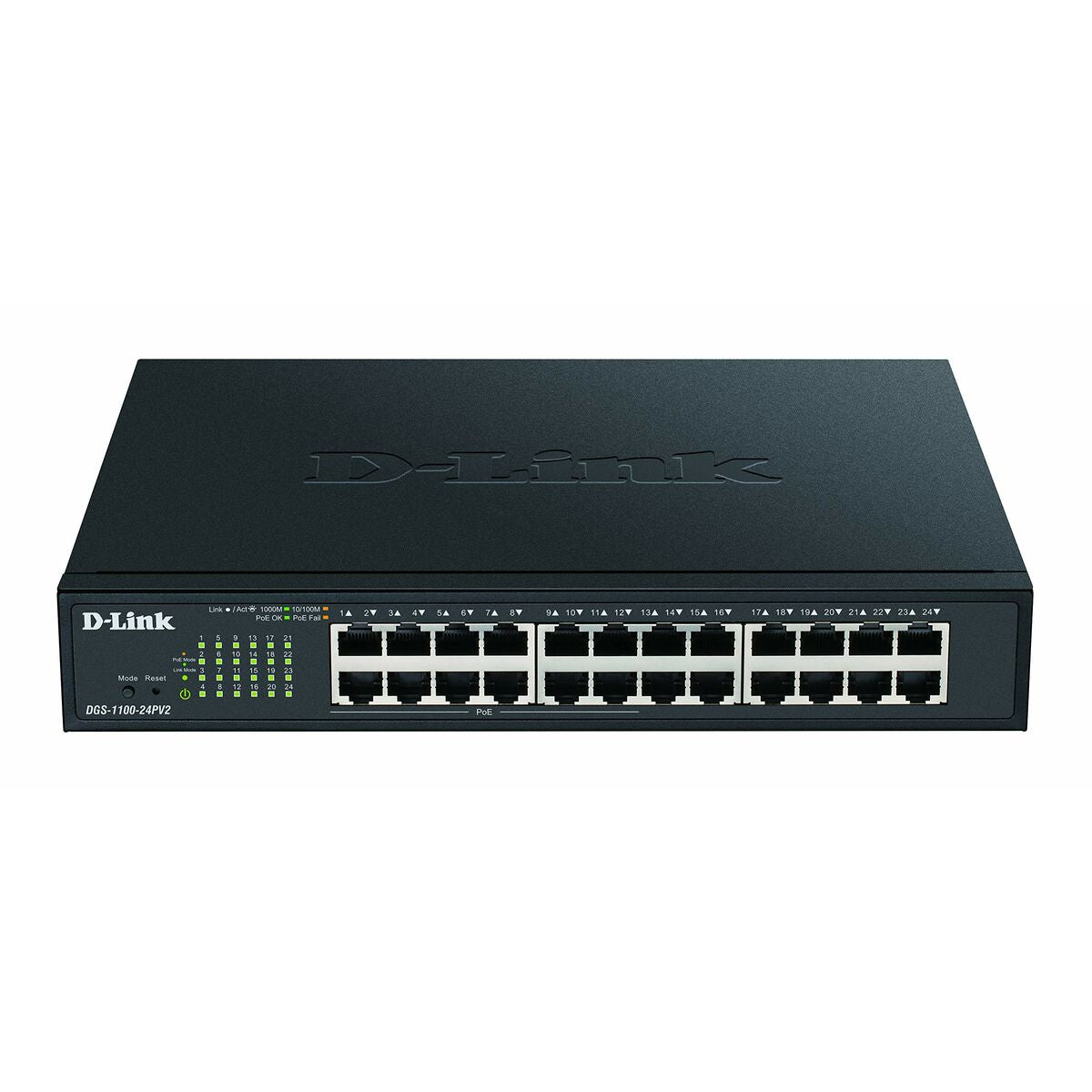 D-LINK 24-Port Layer2 PoE Gigabit Smart Switch 24x 10/100/1000Mbit/s TP RJ-45 Port of which 12 x PoE 802.3af/802.3at802.3x Flow
