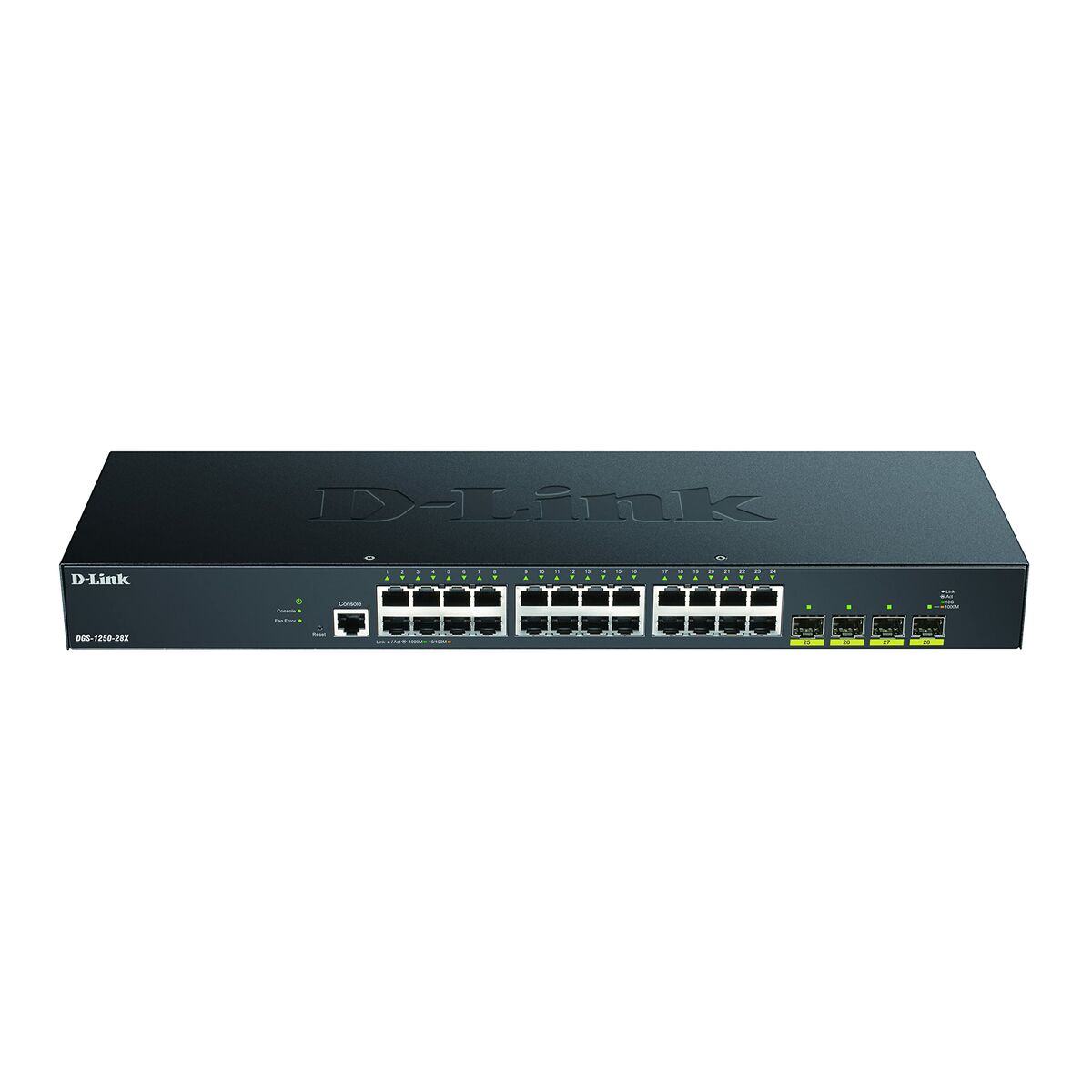 D-LINK 28-Port Smart Managed Gigabit Switch 4x 10G dlink green 3.0 24x 10/100/1000Mbit/s TP RJ-45 Port 4x 10Gbit/s Fiber SFP+