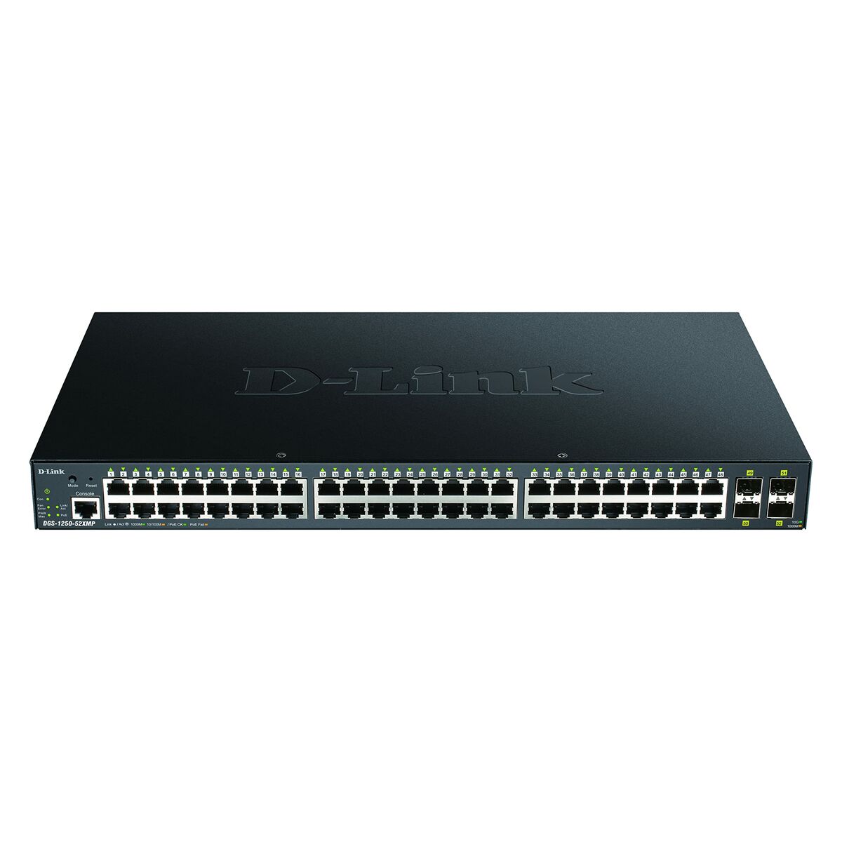 D-LINK 52-Port Smart Managed PoE+ Gigabit Switch 4x 10G dlink green 3.0 48x 10/100/1000Mbit/s TP RJ-45 Port 4x 10Gbit/s Fiber SFP+