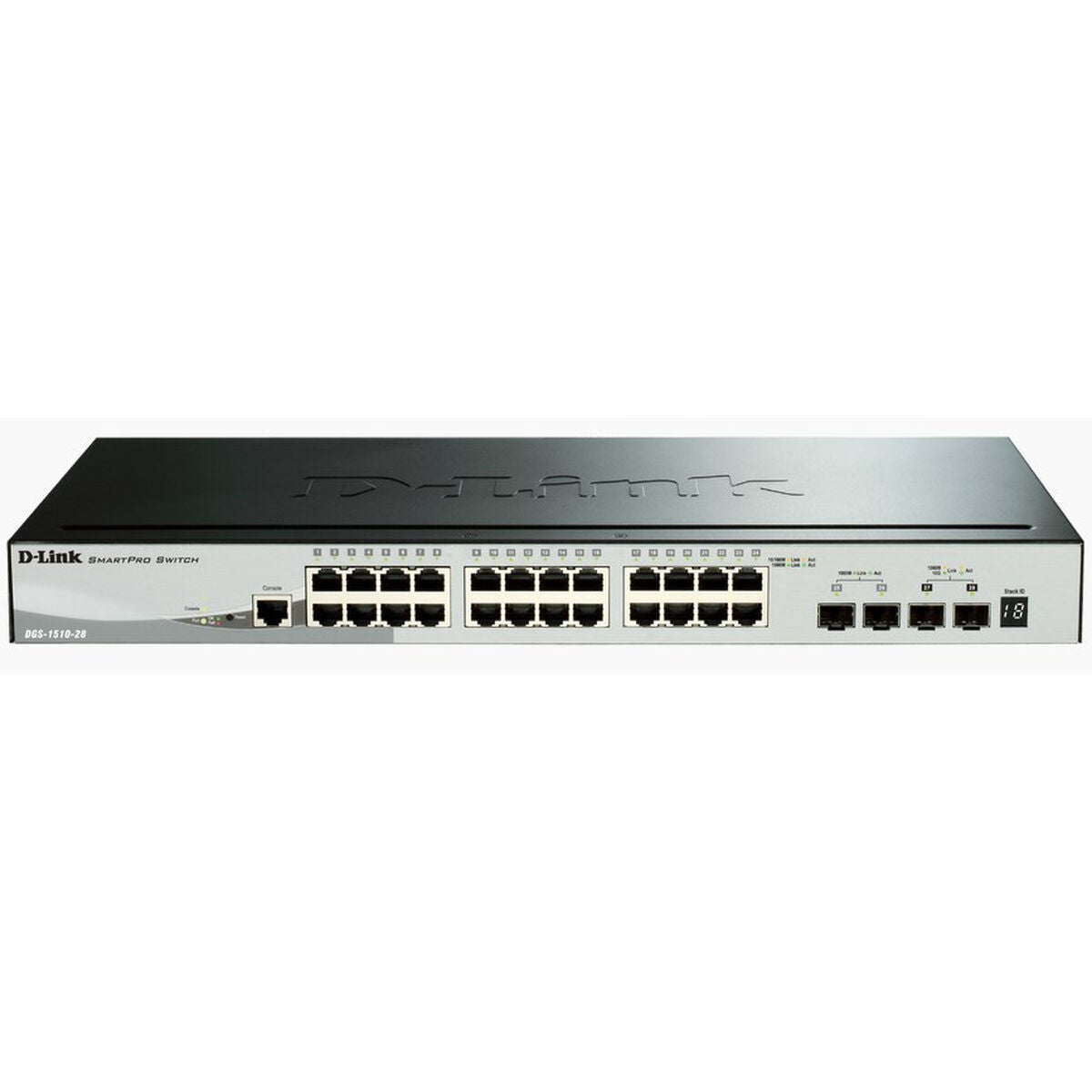 D-LINK 28-Port Smart Managed Gigabit Stack Switch 4x 10G dlink green 3.0 24x 10/100/1000Mbit/s TP RJ-45 Port 4x 10Gbit/s Fiber SFP+