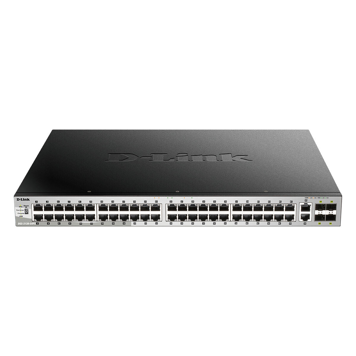 D-LINK Switch L3 Light 48 Gigabit PoE/PoE+ Ports & 2 10GBASE-T Ports & 4 10GbE SFP+ Ports 370W PoE Budget 740W with DPS-700