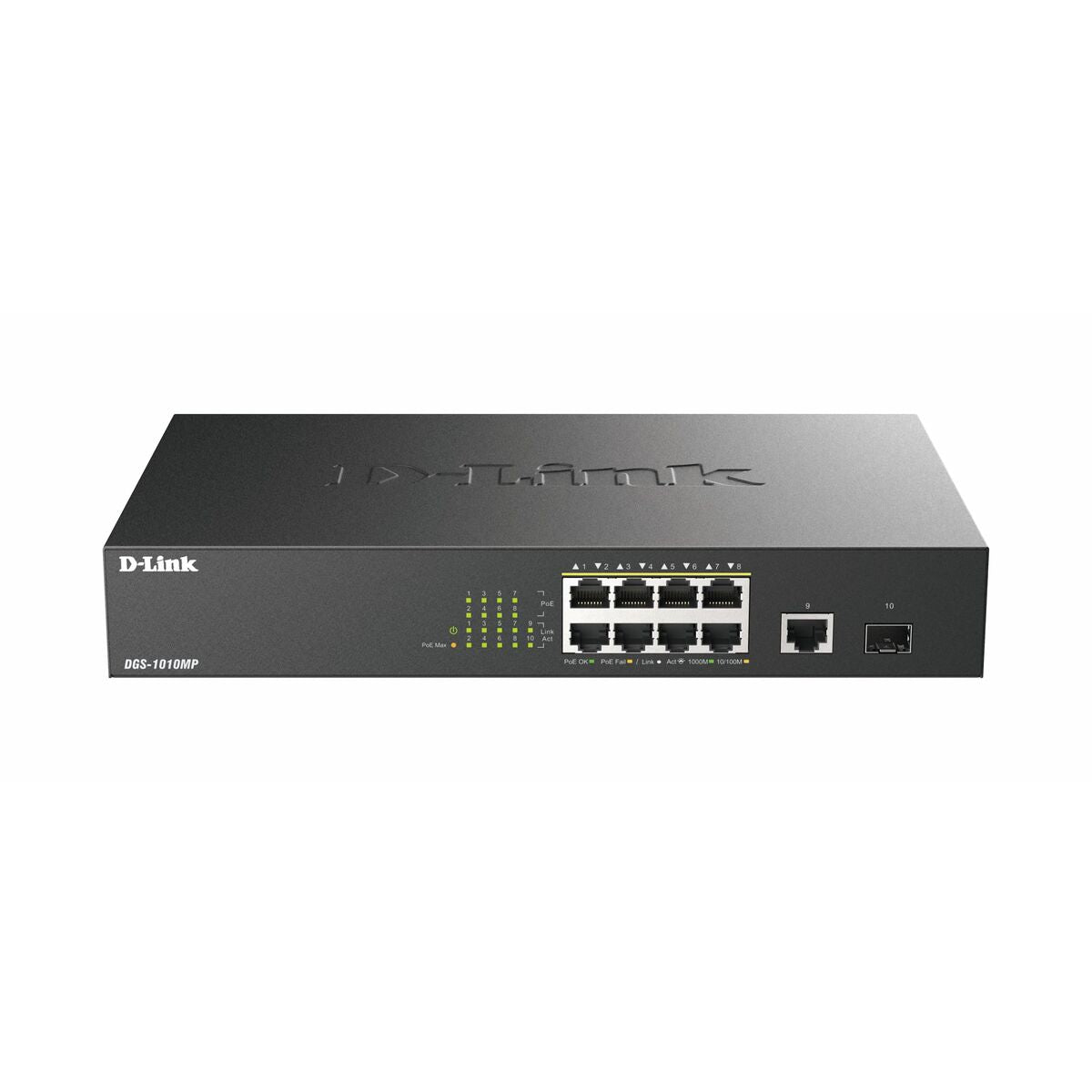 D-LINK 8 Gigabit PoE/PoE+ ports And 1 Gigabit port And 1 SFP port Metallic 125W PoE budget