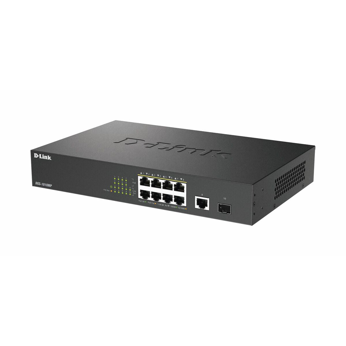 D-LINK 8 Gigabit PoE/PoE+ ports And 1 Gigabit port And 1 SFP port Metallic 125W PoE budget